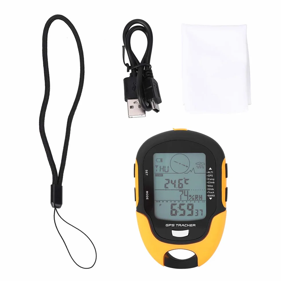 Barometro Multifunzione Altimetro Termometro Ricevitore di Navigazione GPS Igrometro Barometro Digitale Ricaricabile USB Portatile