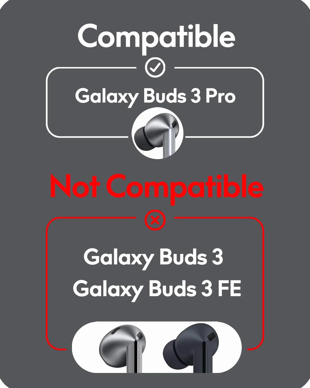 Ganci per Auricolari con Custodia di Stoccaggio per Samsung Galaxy Buds 3 Pro, Antiscivolo, Sportivi