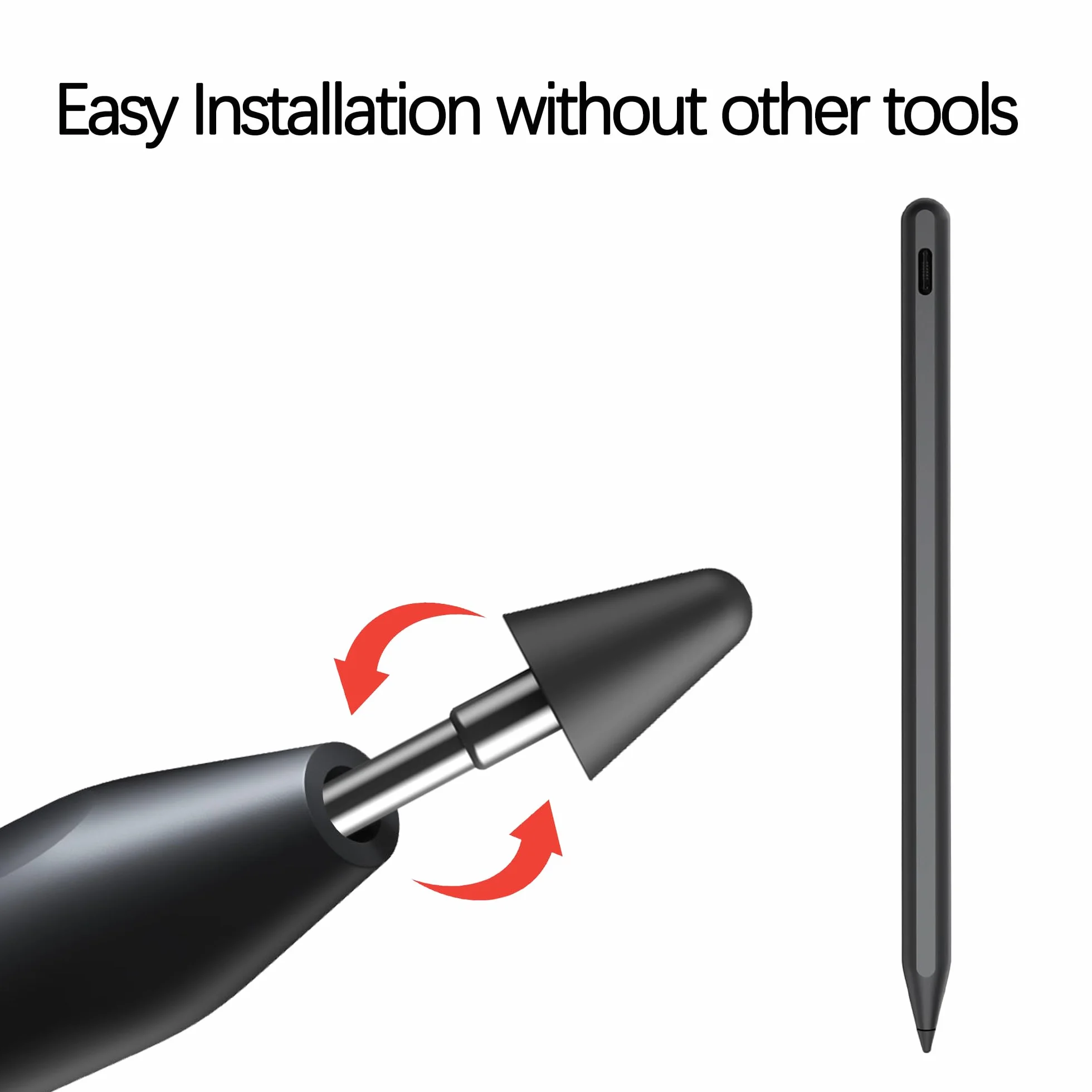 Punte di Ricambio Originali per Lenovo Tab Pen Plus/Pro 5 Pezzi Nero