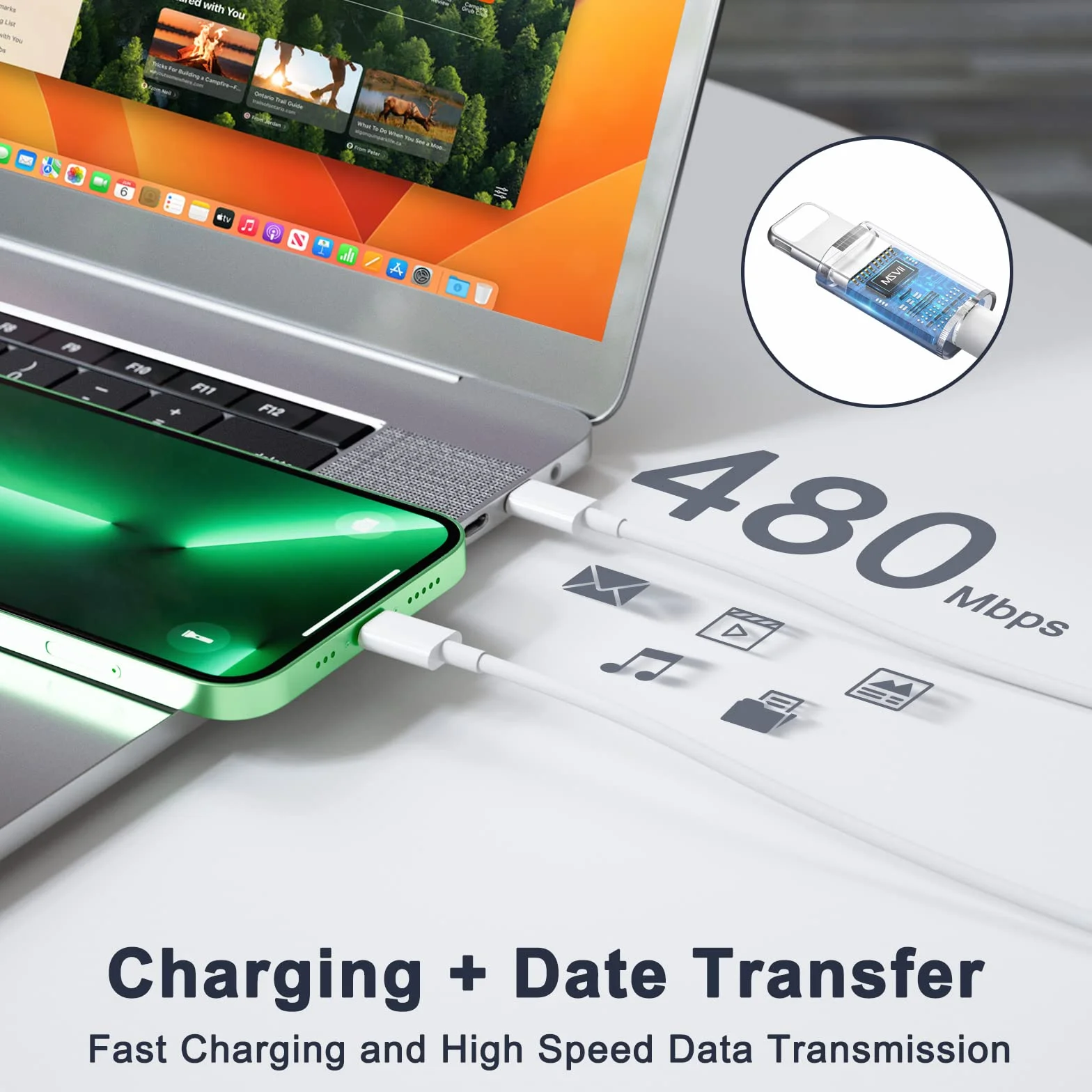 Caricatore iPhone 20W USB C Cavo 1M per iPhone 14/13/12/11/X/8/7