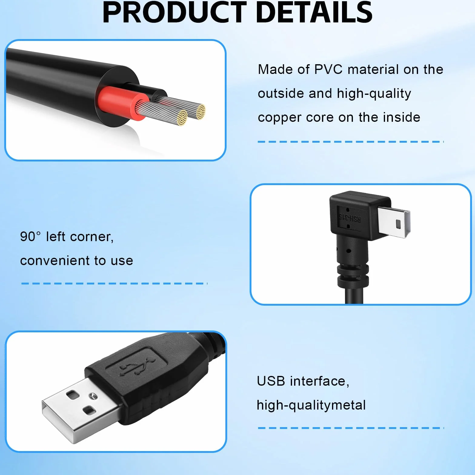Cavo USB per navigatore satellitare Garmin Nuvi e Zumo, ricarica e sincronizzazione dati (1,8 m)