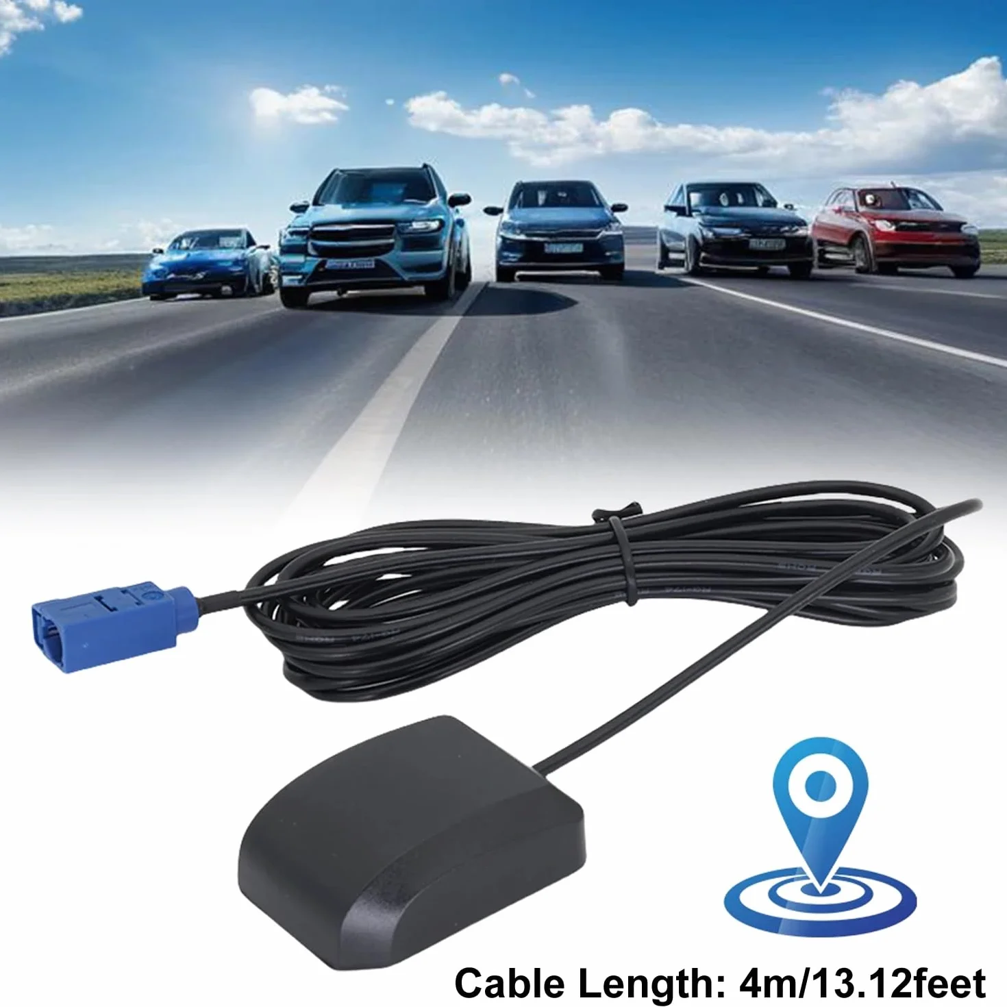 Antenna GPS attiva impermeabile 4 m Fakra C blu per Ford Dodge RAM GM Chevy Chevrolet GMC Jeep Cadillac BMW Mercedes Benz auto camion SUV