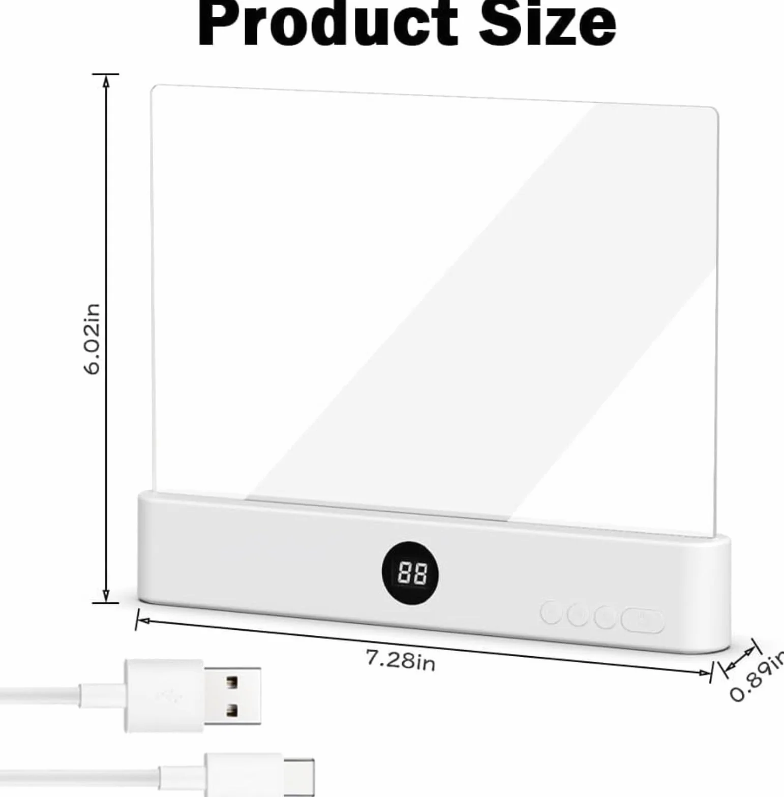 Lampada Da Lettura LED con 3 Colori, Timer, Luce Regolabile e Ricaricabile
