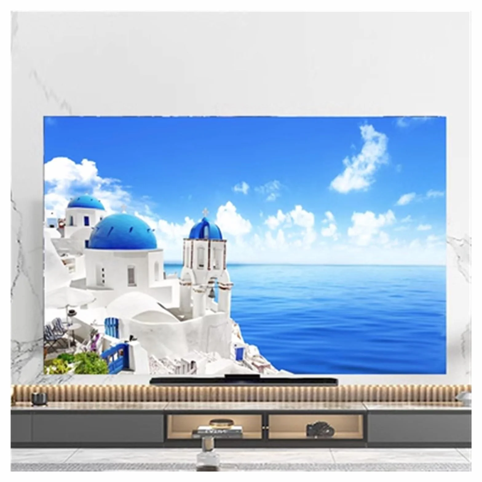 Custodia TV Copertura decorativa 32"-85" pollici paesaggistica Schermo Blue 40 inch 43 inch
