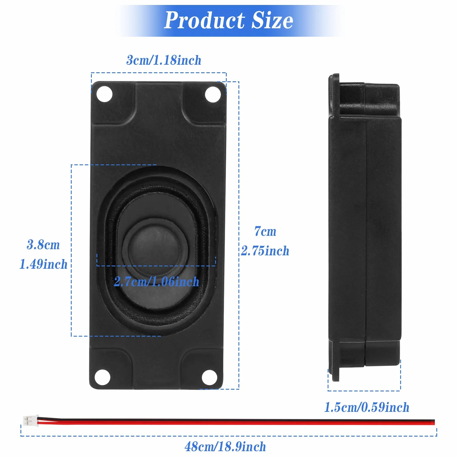 Altoparlante Micro 3 Watt 8 Ohm Fai-Da-Te Per Progetti Elettronici Monitor TV LCD 4 PCS