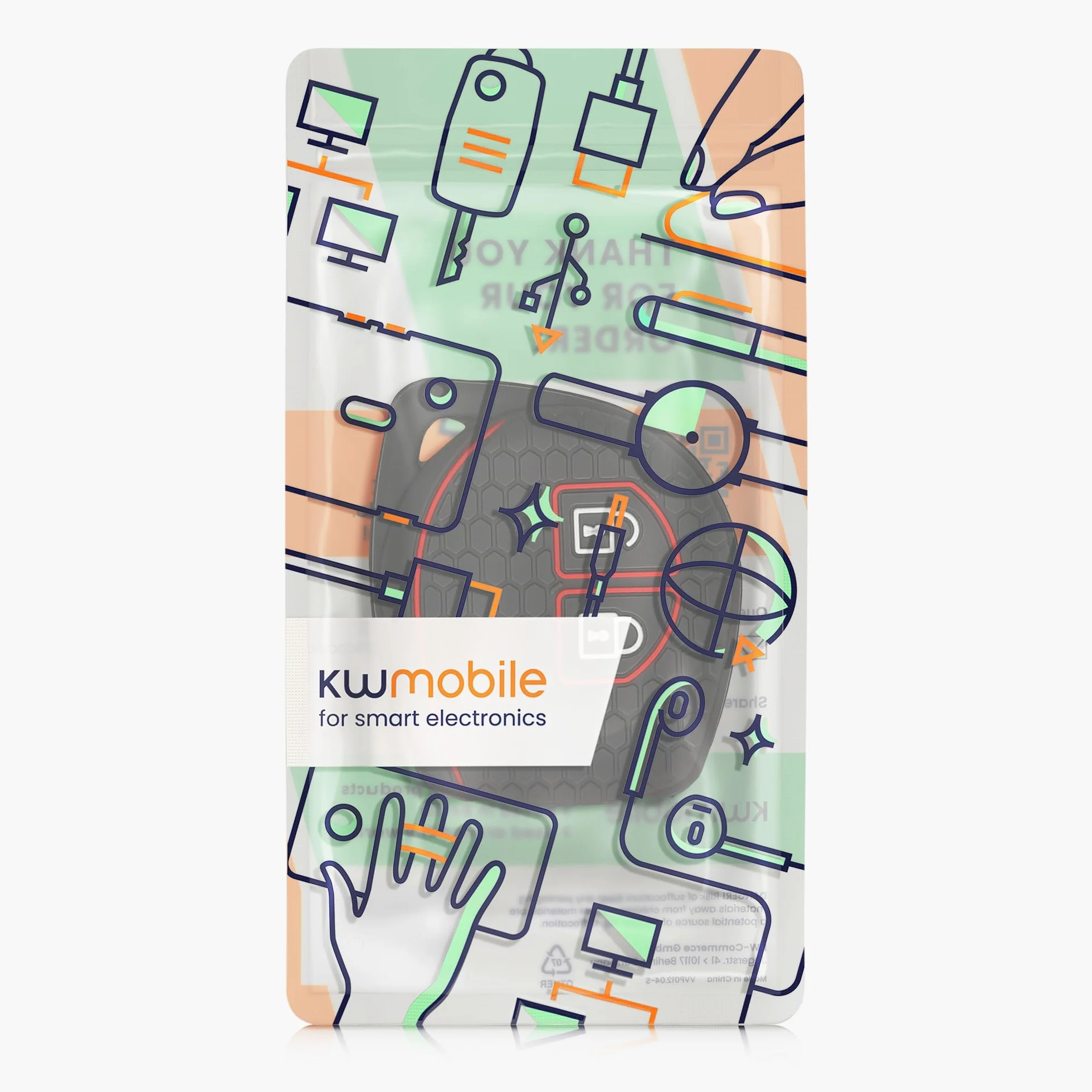 kwmobile Cover Chiavi Auto Compatibile Suzuki 2 Tasti - Custodia Protettiva Gomma Portachiave Silicone