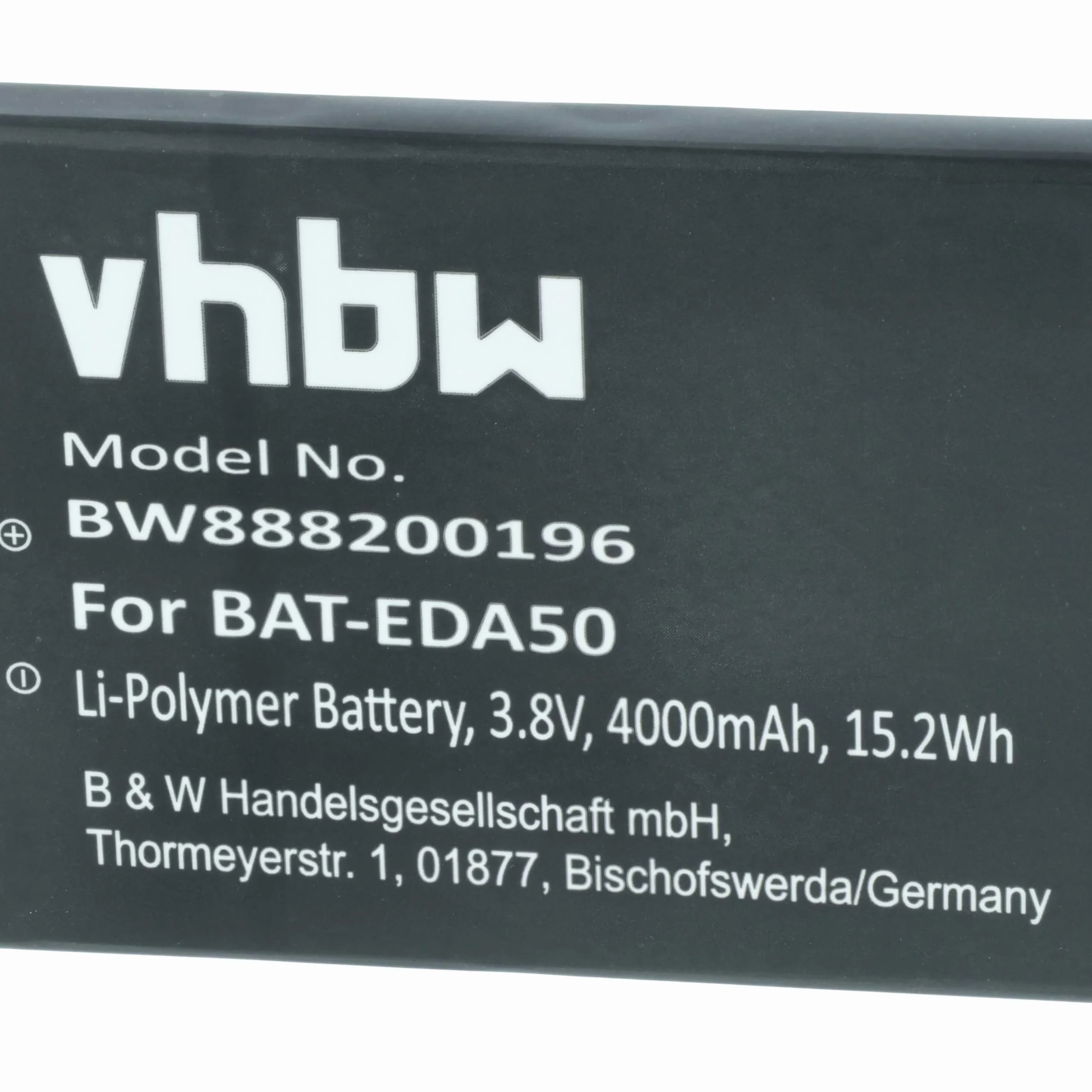 vhbw batteria sostituisce Honeywell 4000mAh 3,8V Li-Poly per lettore di codici a barre POS