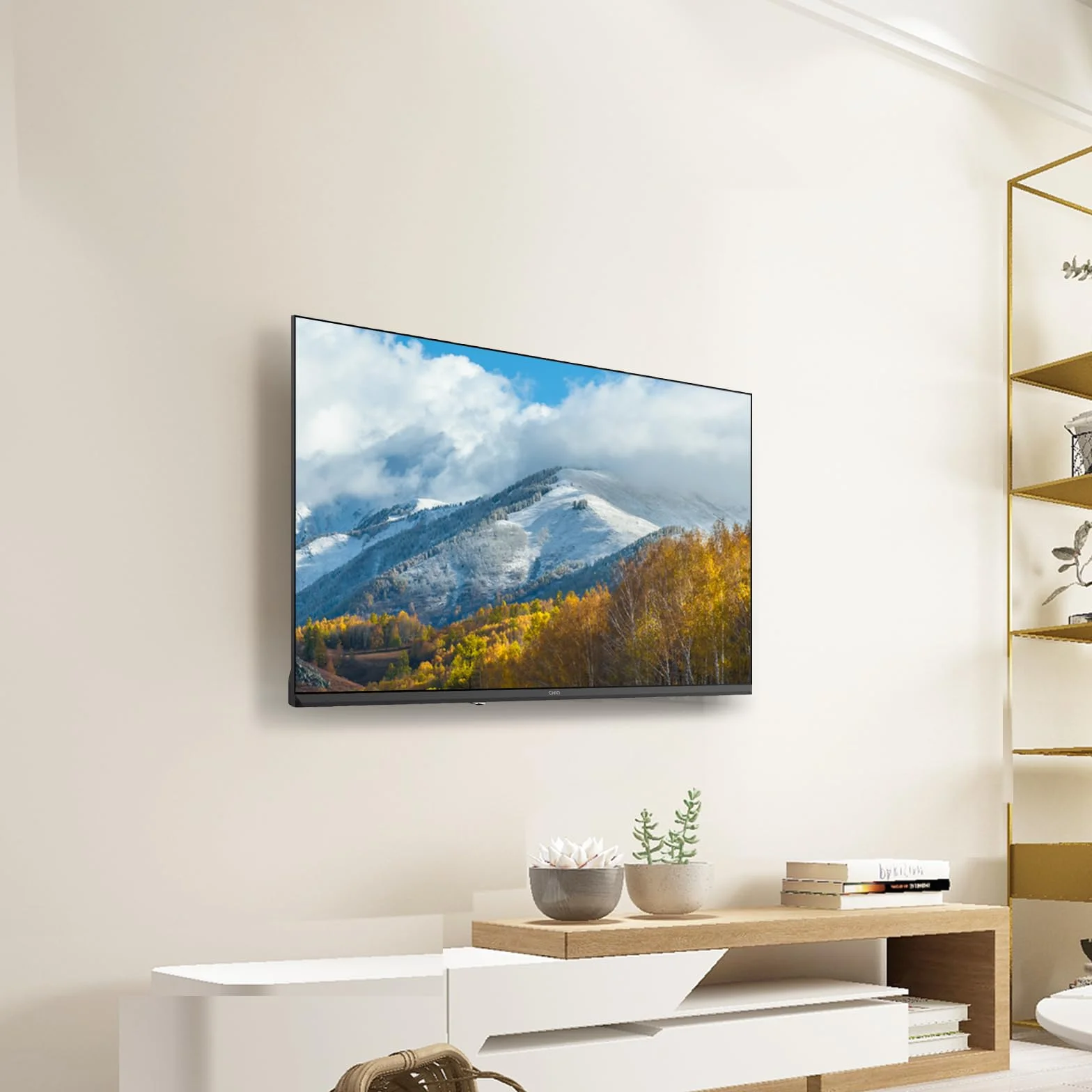 CHiQ Smart TV 32 pollici (81 cm) Full HD HDR10 Google TV OS Dolby Audio dbx-tv Tuner Triplo Chromecast Incorporato Design Metallico Senza Cornice