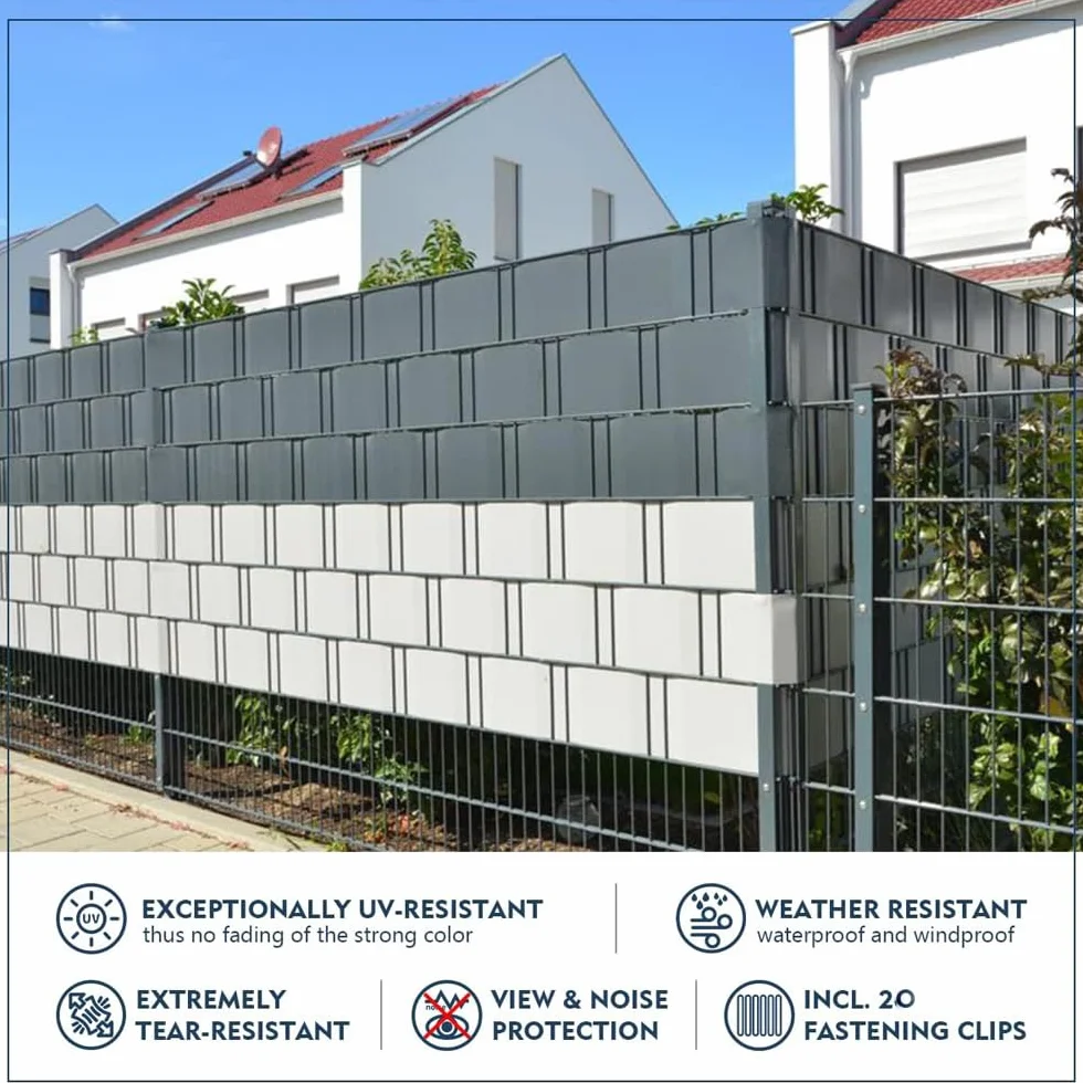 EFFE Fasce PVC frangivista 20 Clip Antracite