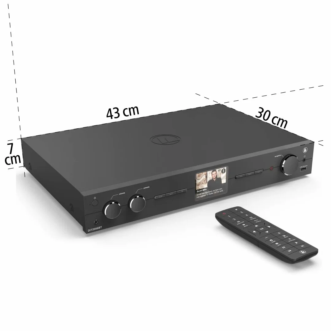 Hama Sintonizzatore HiFi DIT2006BT con radio Internet, DAB/DAB+, Bluetooth