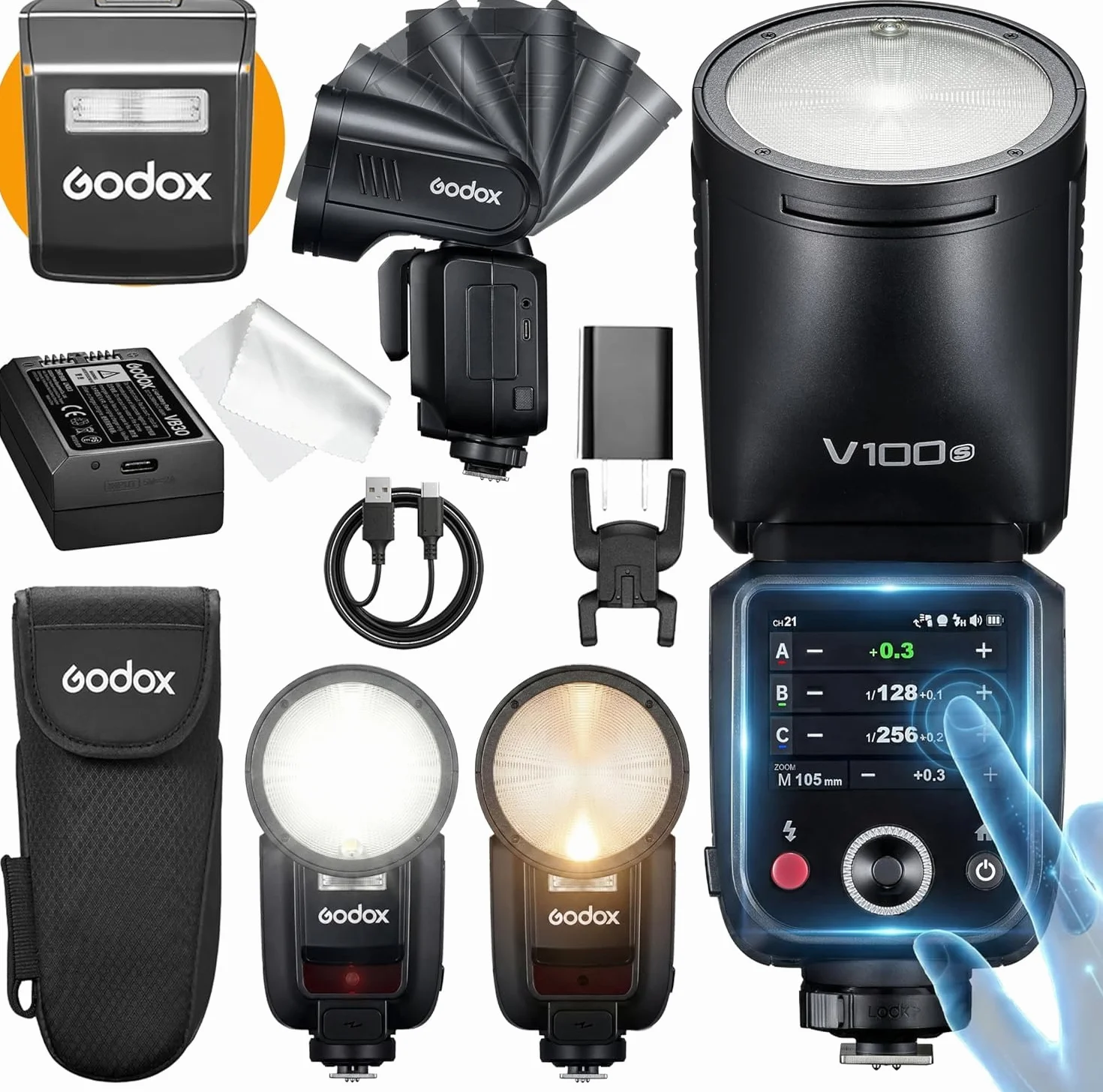 GODOX V100 S Sony TTL 100W touchscreen HSS 1/8000s flash