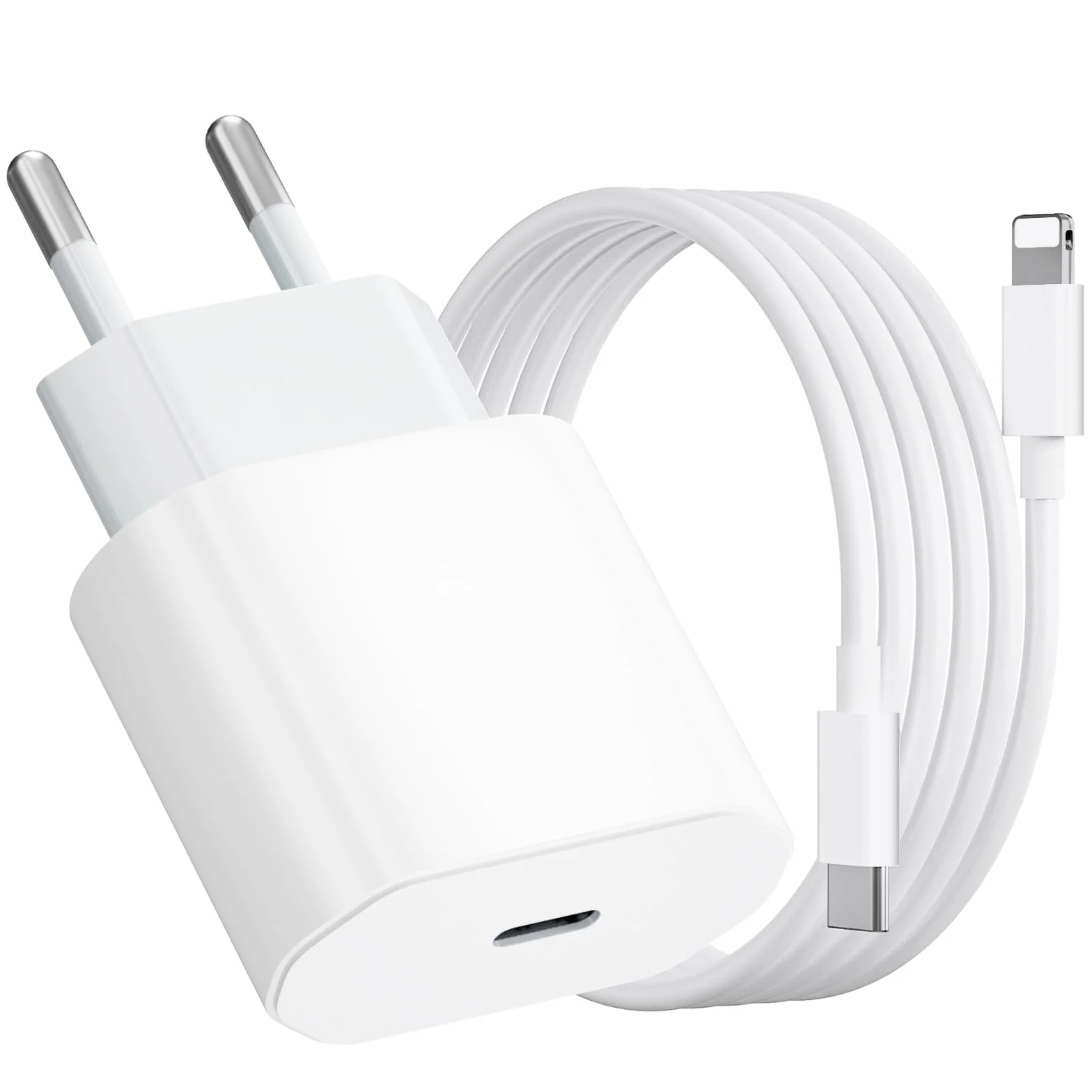 Caricatore iPhone 20W USB C Cavo 1M per iPhone 14/13/12/11/X/8/7