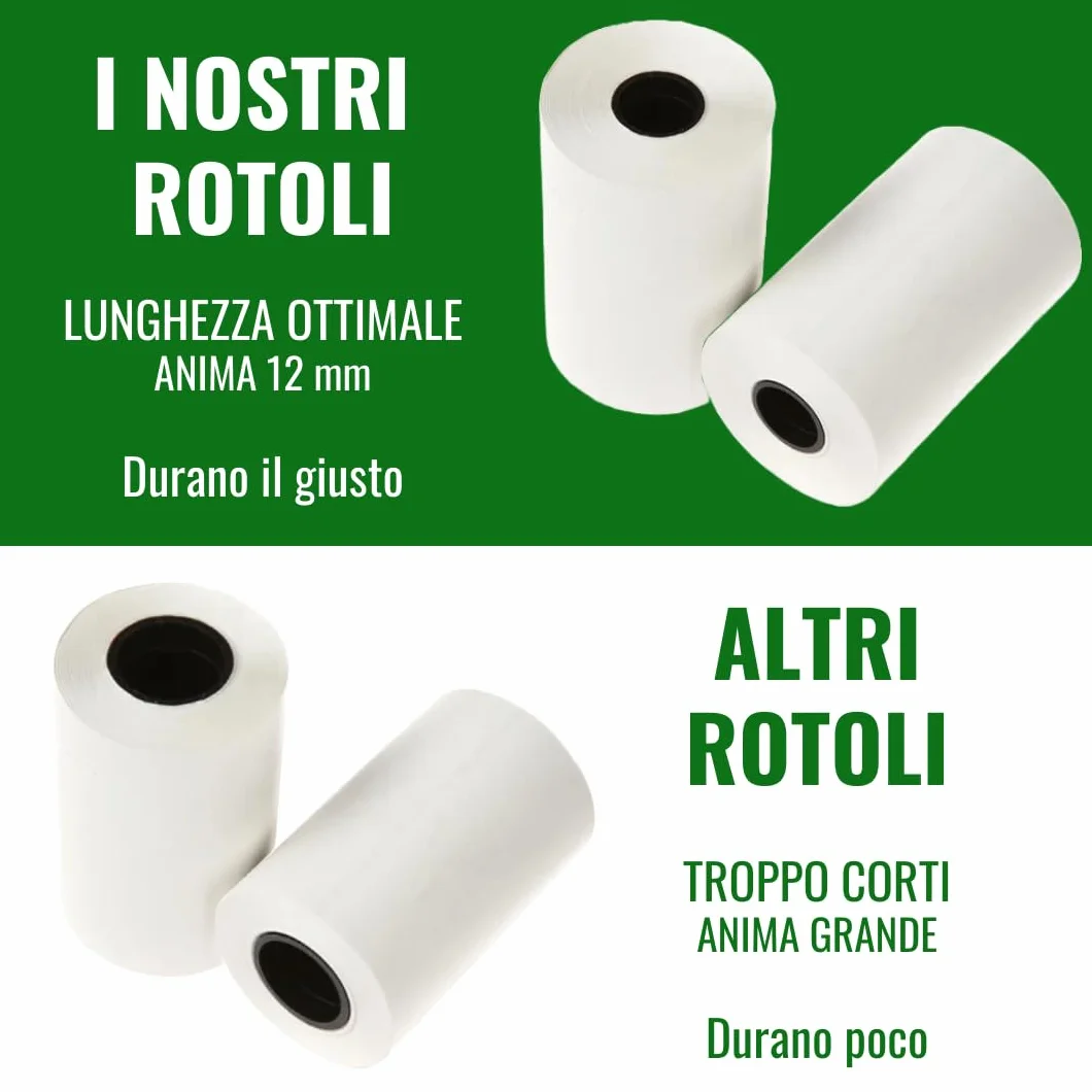 Carta Termica POS 57x16mt 20 Rotoli BPA free 57x35x12