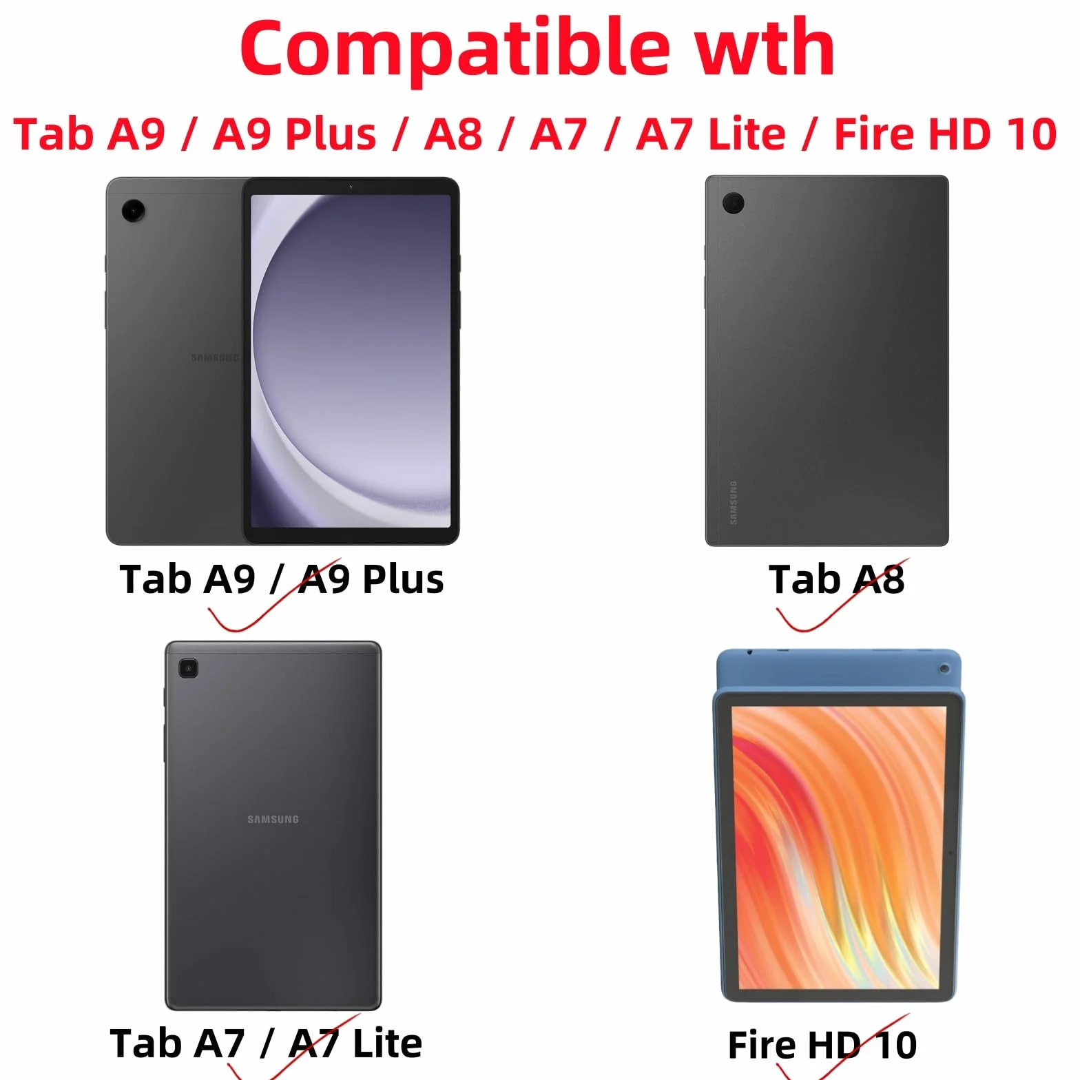 Penna Stilo per Samsung Galaxy Tab A9 Plus, A8, A7, A7 Lite, Fire Max 11, Fire HD 10 Plus