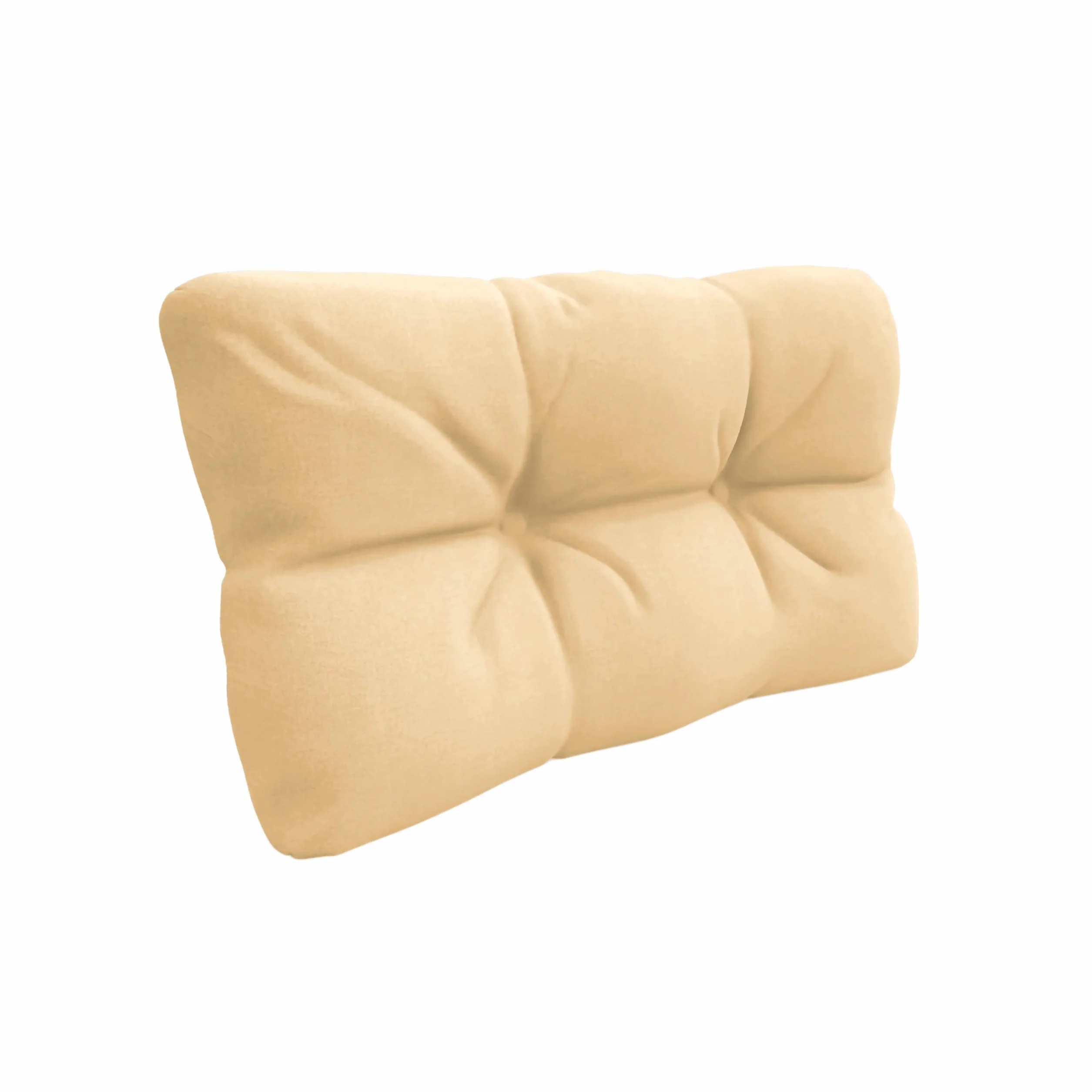 POKAR Cuscino-schienale laterale 60x40cm per Divano da Giardino Idrorepellente, Spalliera per Bancali, schiuma fredda, senza Pallet, Beige