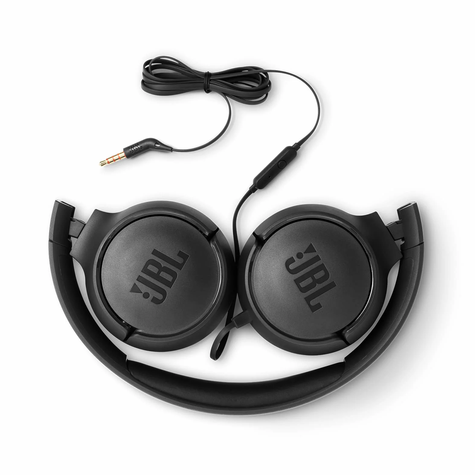 JBL Tune 500 Cuffie Sovraurali On Ear con Microfono, JBL Pure Bass Sound, Compatibile con Siri e Google, Nero