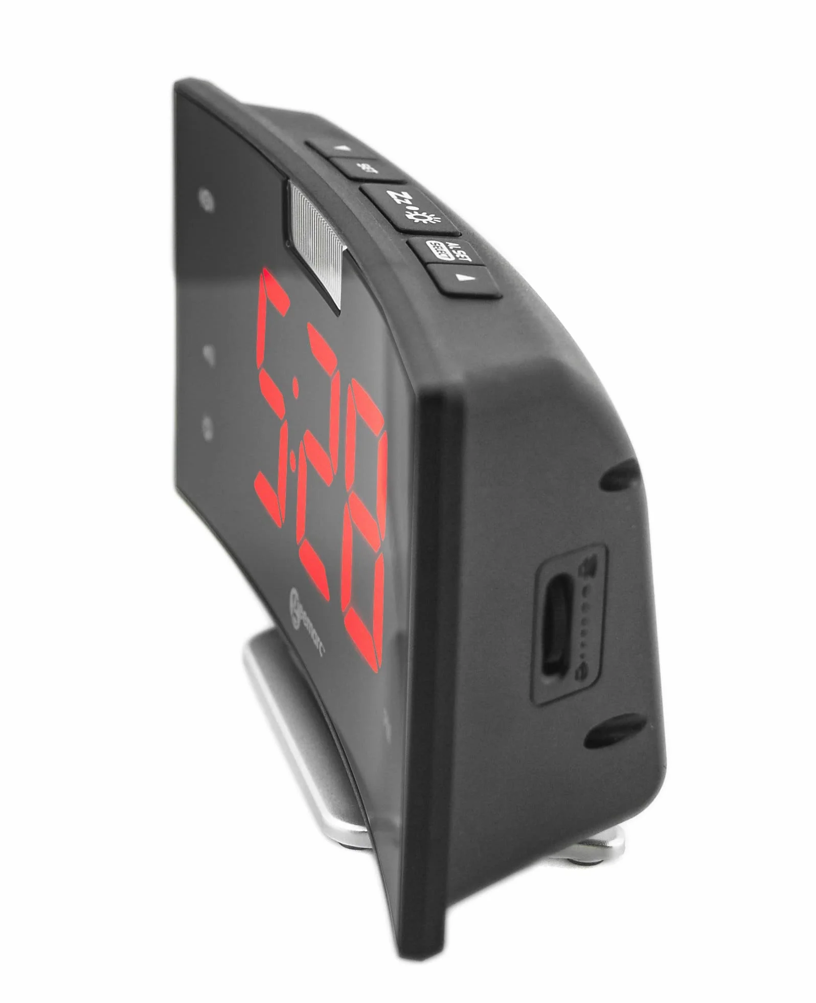 Geemarc Wake 'N' Shake Curve Sveglia con Squillo Forte 95dB Cuscino Vibrante Schermo Luminoso