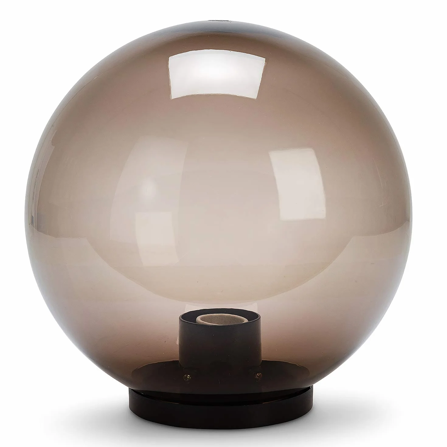 Velamp APOLUX – Lampada Sferica da esterno, diametro 200mm, Attacco E27, Colore Fumé | Impermeabile IP44, Diffusione a 360°, Ideale per giardini, terrazze e vialetti