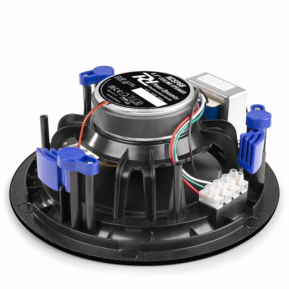 Power Dynamics NCSP6B Altoparlante da soffitto 100 V 6,5 pollici 30 Watt nero griglia metallica