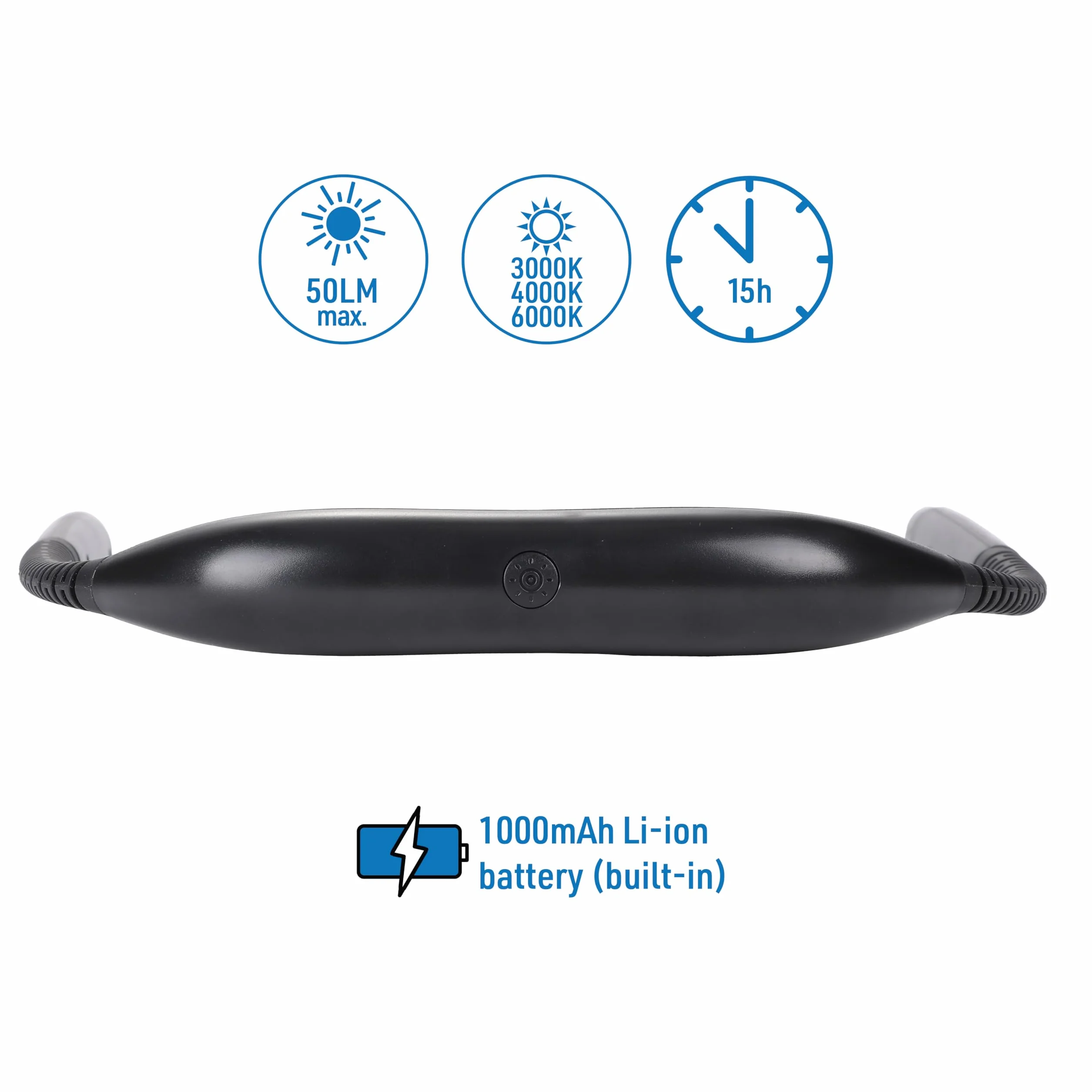 Lampada LED da lettura Electraline 50Lumen Batteria ricaricabile 1000mAh