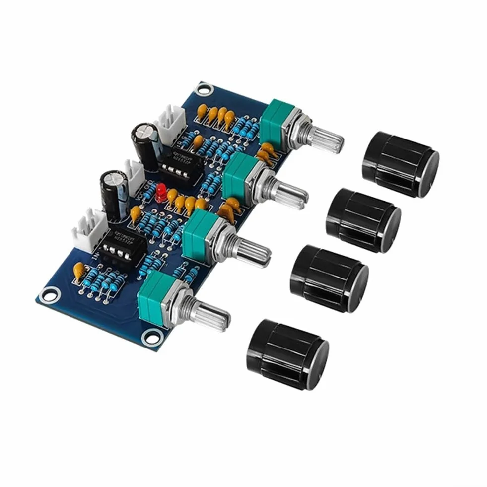 Scheda preamplificatore controllo tono NE5532 IC DC 12-24 V modulo audio bassi alti volume