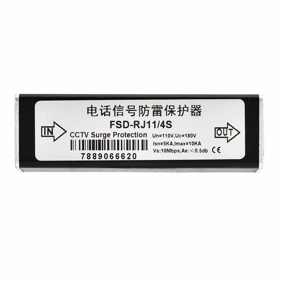 FSD-RJ11 Surge Protector Presa Salvafulmine per Linee di Segnale e Telefoni