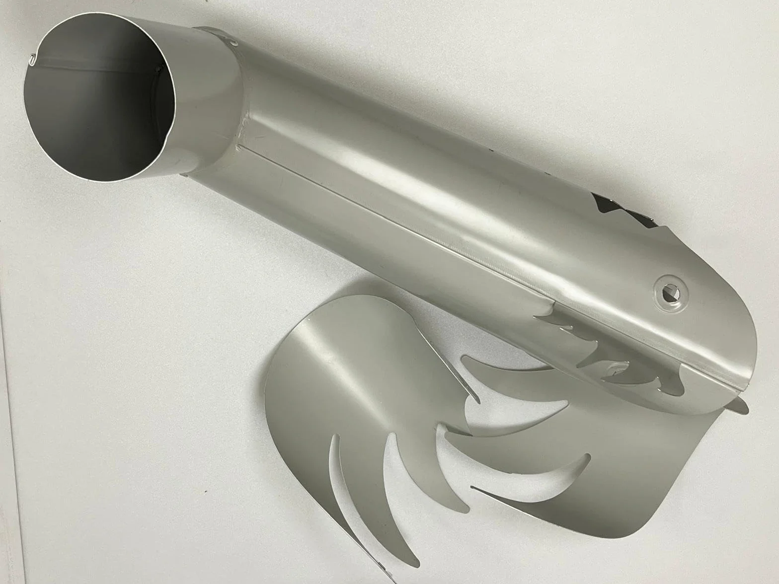 Gocciolatoio ornamentale Drago D 80 mm alluminio bianco grigio scarico pluviale