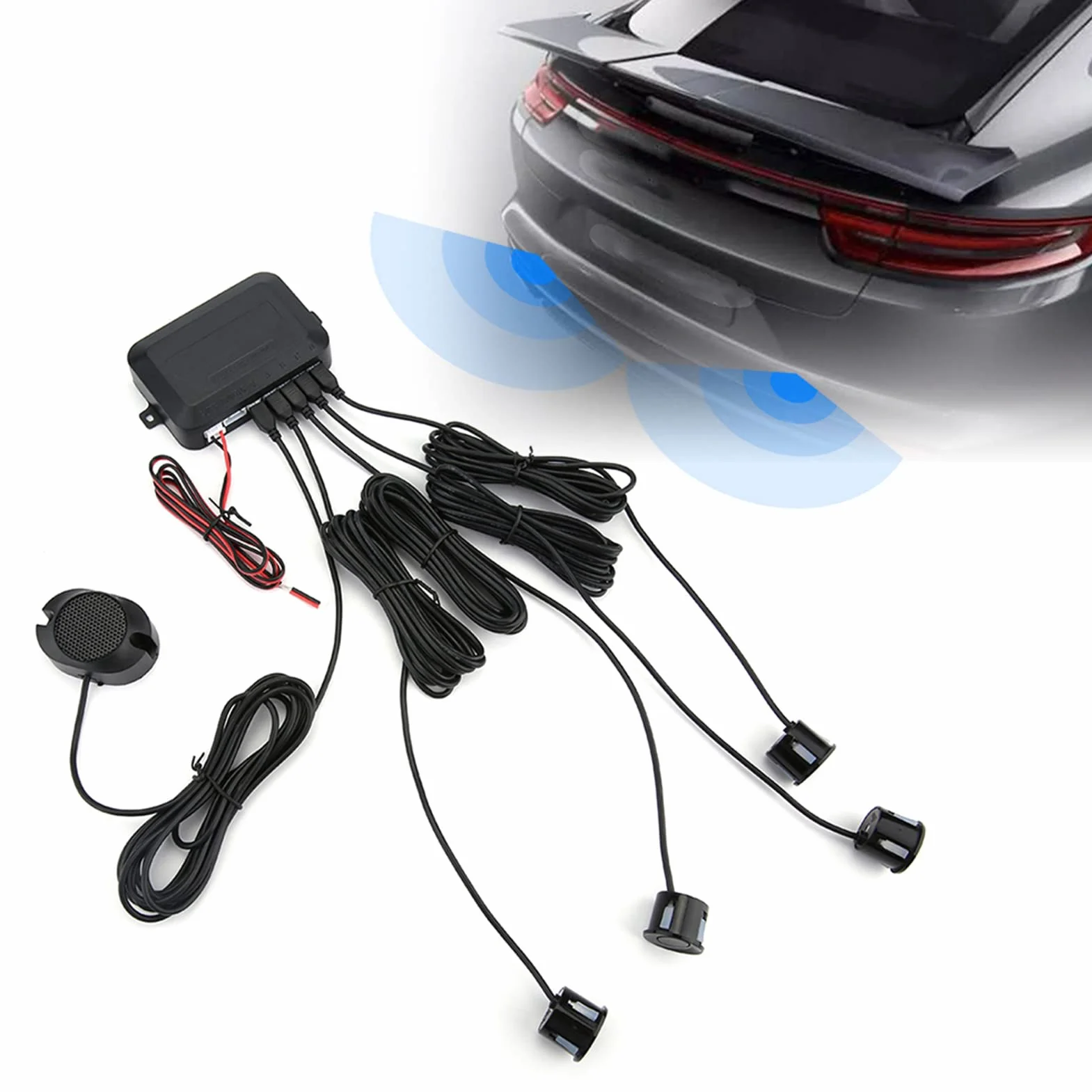 Sensore di parcheggio auto Kit retromarcia sonda indicatore acustico 12V