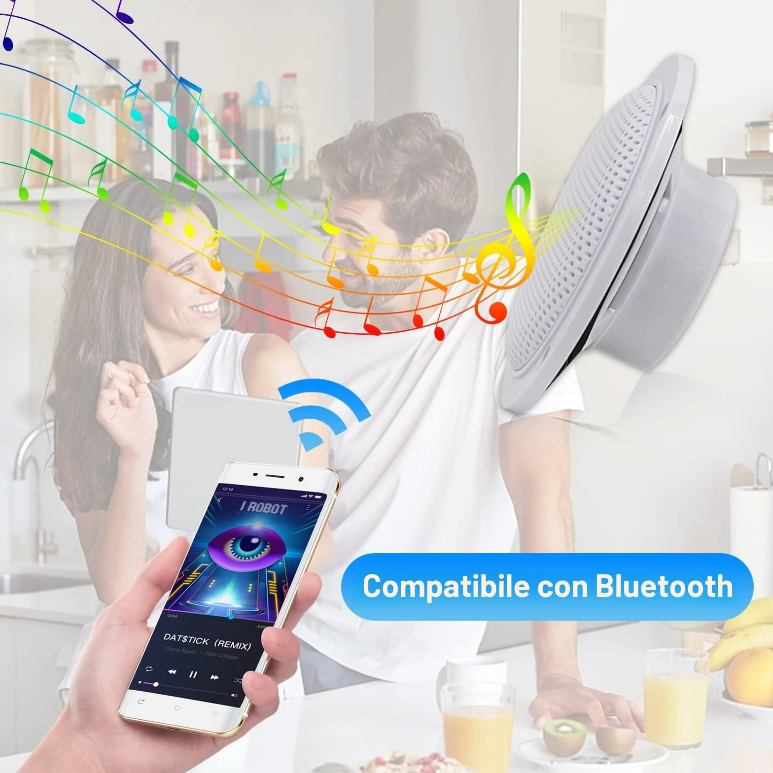 Herdio Set di altoparlanti da soffitto Bluetooth impermeabili