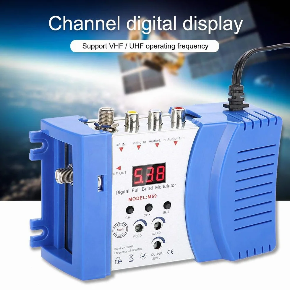 Modulatore RF digitale Convertitore AV a RF VHF UHF per TV