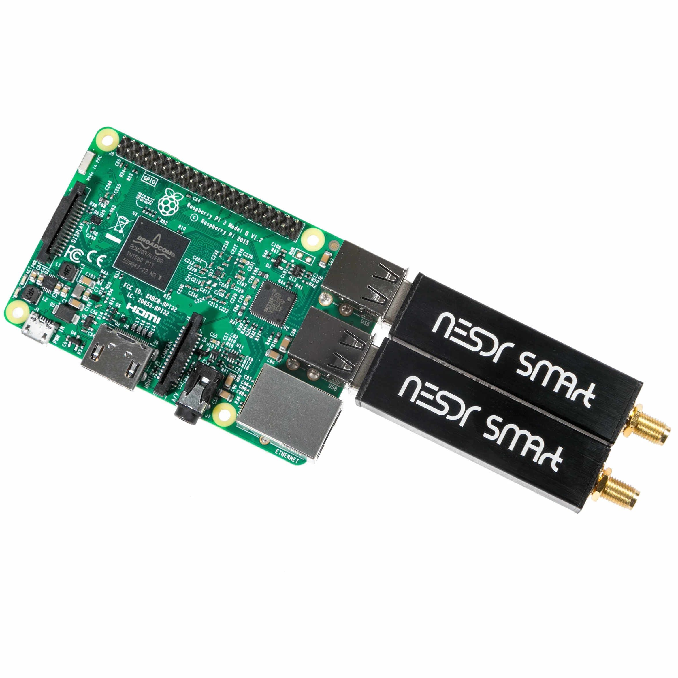 Nooelec RTL-SDR v5 Bundle NESDR SMArt HF/VHF/UHF 100kHz-1.75GHz Software Defined Radio con 0.5 PPM TCXO SMA Custodia Alluminio 3 Antenne RTL2832U R820T2