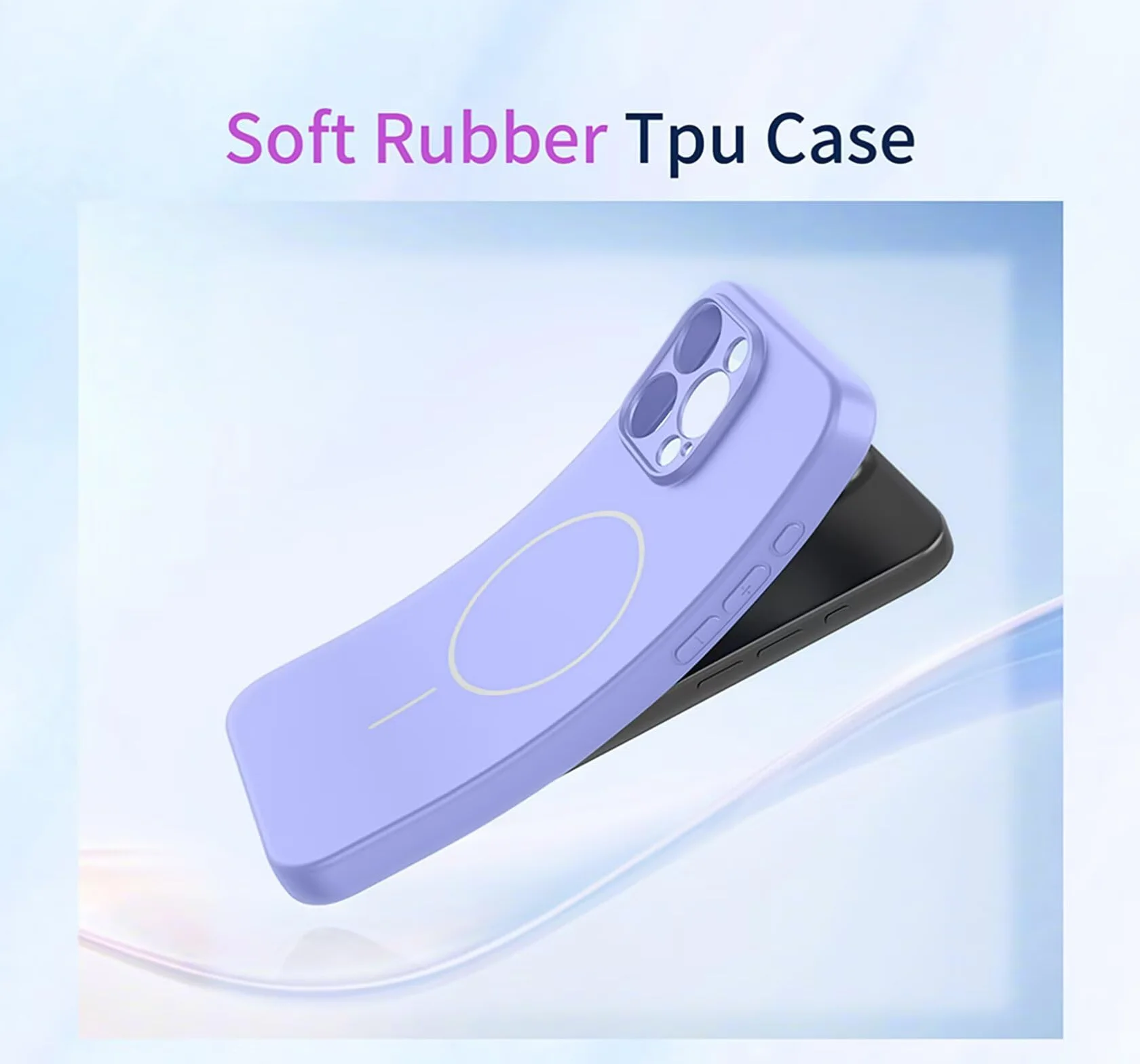 ILING Cover per HONOR 400 Lite 5G, Custodia in Silicone TPU Morbido Antiurto Opaco Porpora