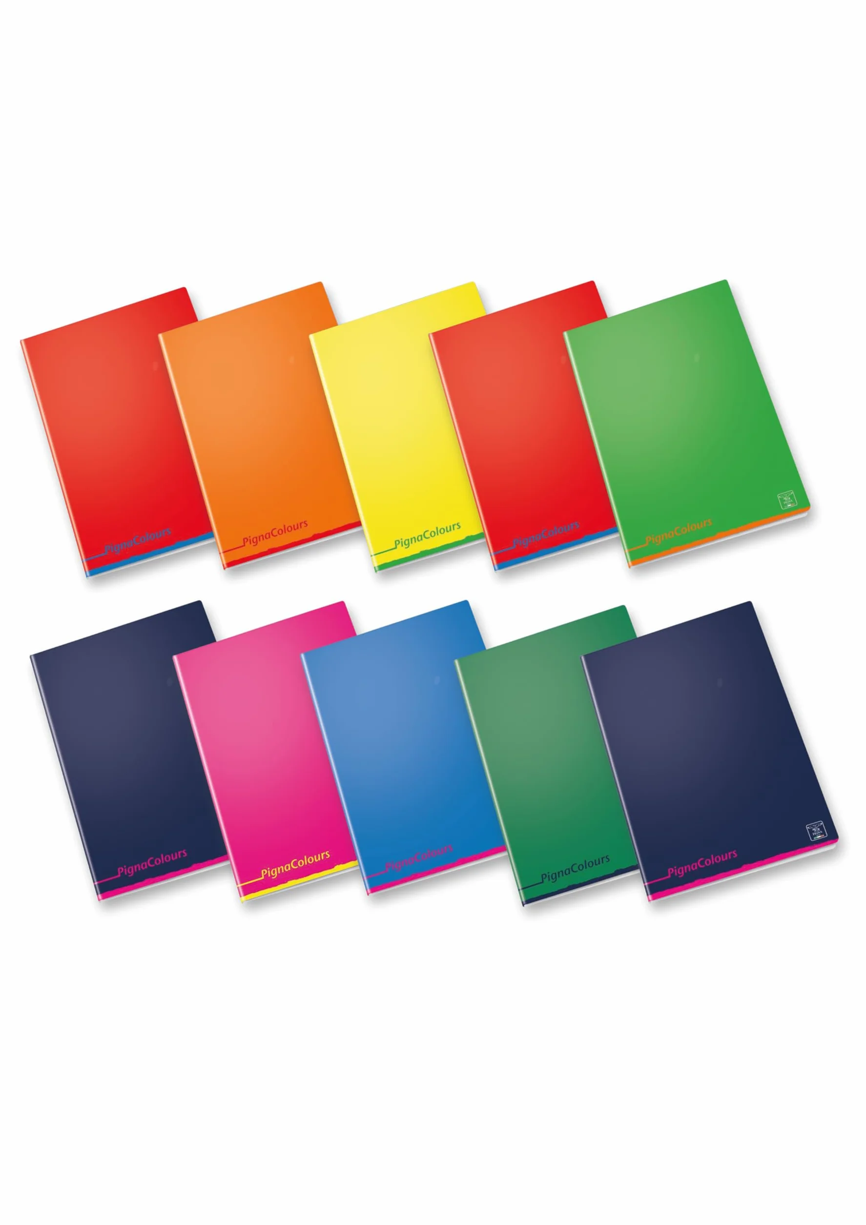 Pigna Colours Quaderno A4 Rigatura 0Q Quadretti 5 mm Margine Carta 80G/Mq Pacco da 10 Pezzi