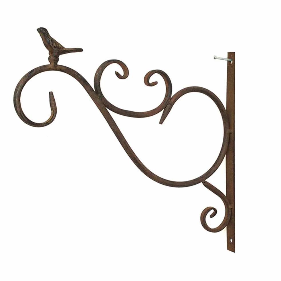 SUPVOX Gancio a Muro in Ferro Per Vasi Da Appendere Esterno Con Design Vintage Antico 11.4X10.2 Pollici Supporto Per Piante Lanterna Per Giardino Balcone Patio