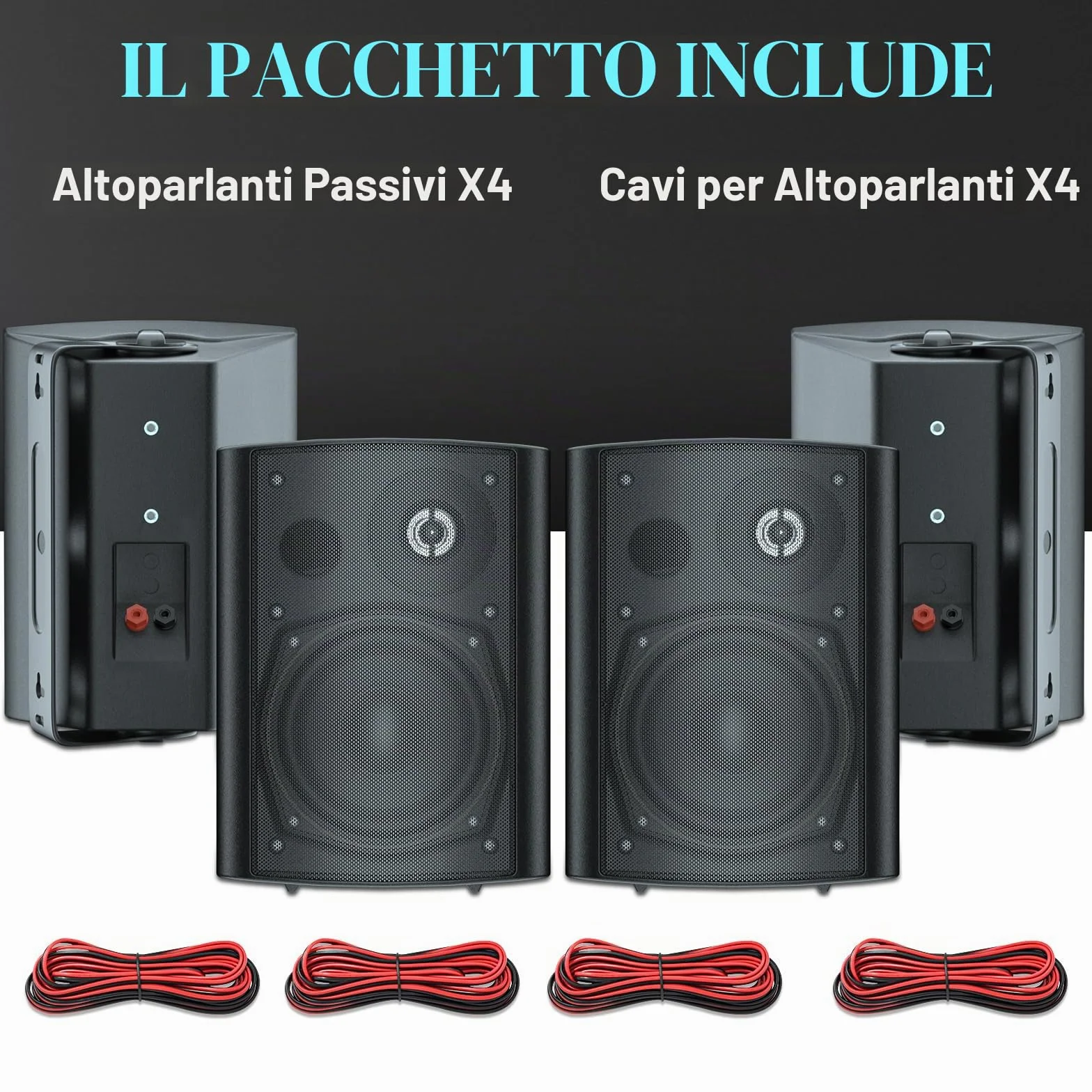 Herdio 5,25 Pollice Casse per Esterno 600 Watt Altoparlanti da Esterno