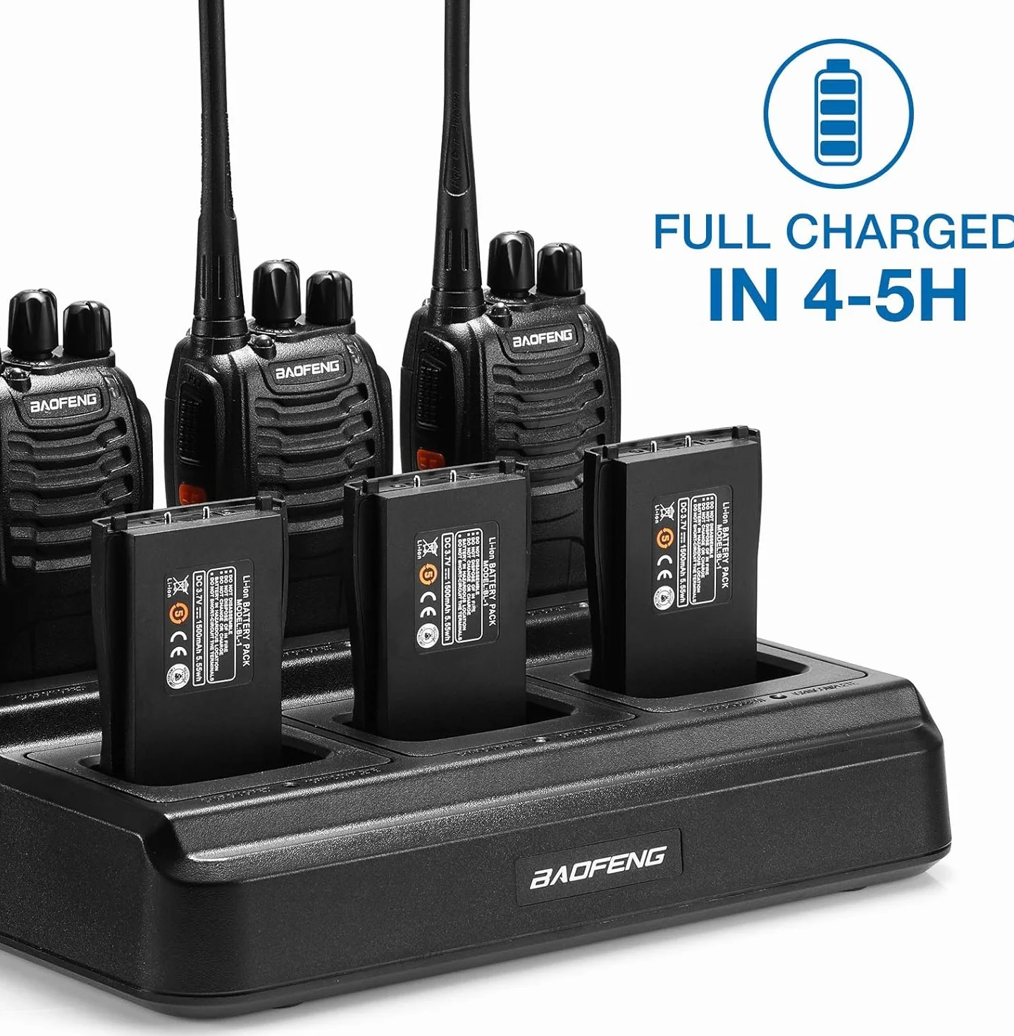 BAOFENG 888S Caricatore multiplo per walkie-talkie BF-888S H-777 BF-88ST 88E