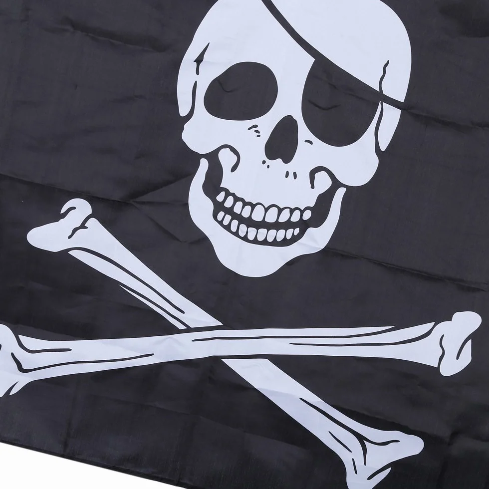 Bandiera Pirati Jolly Roger 90x150 cm con Anelli TRIXES