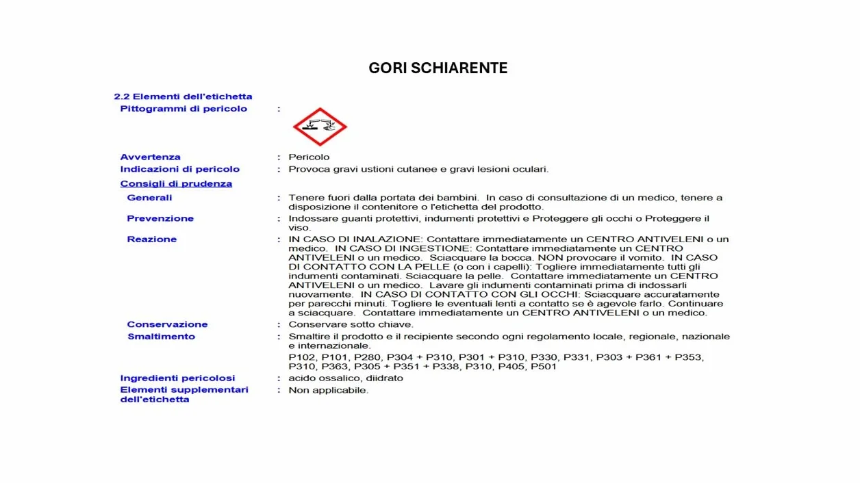 Gori SCHIARENTE 1 l do drewna zewnętrznego, Bezbarwny