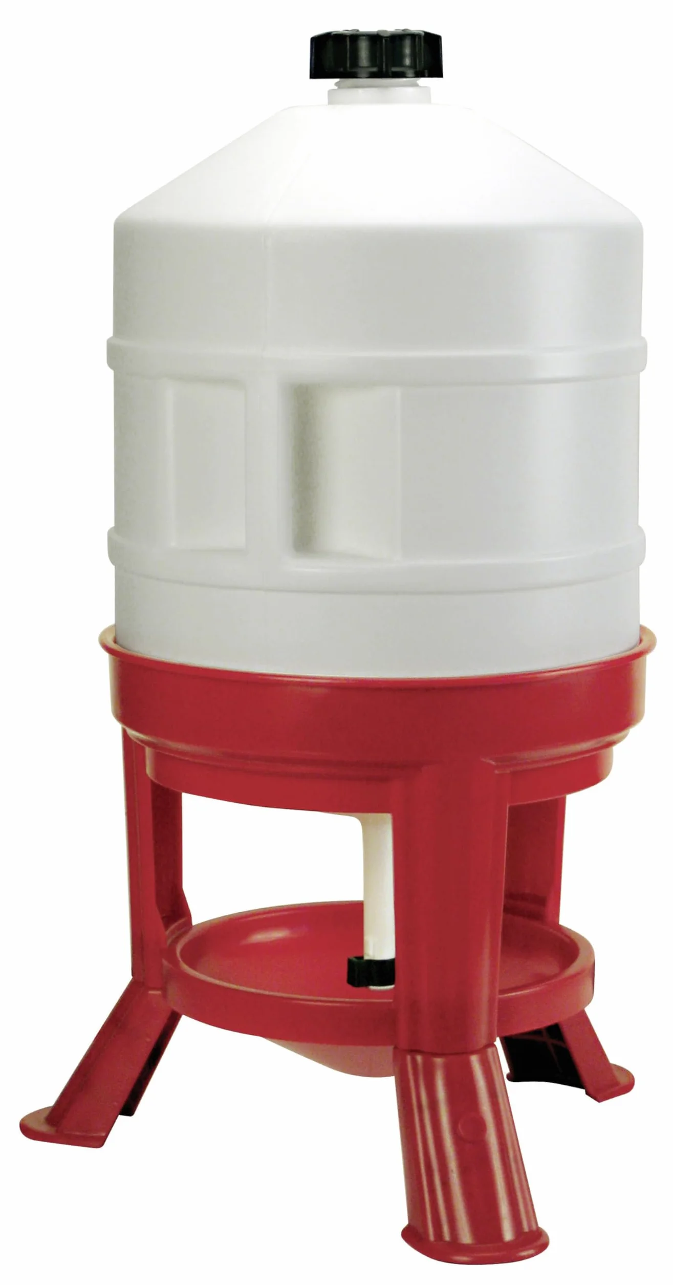 Abbeveratoio a Serbatoio in Plastica 30L Bianco Rosso