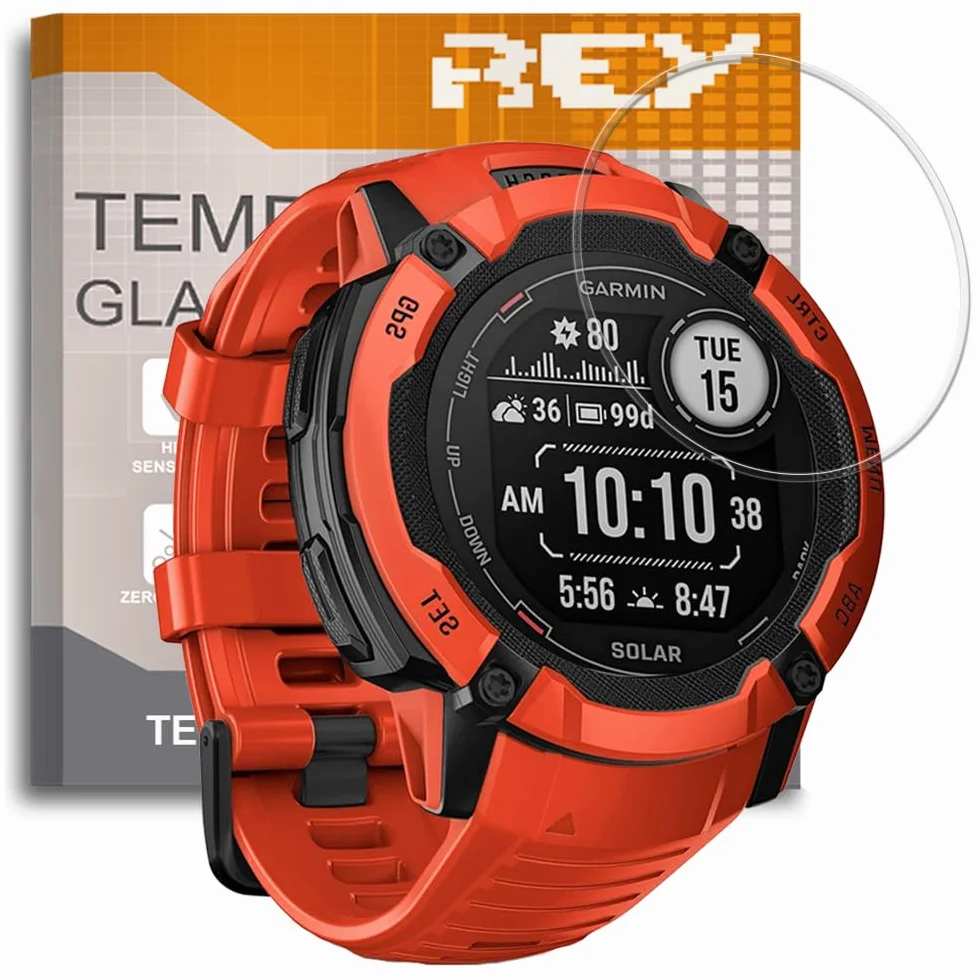 Pellicola salvaschermo Vetro temperato per Garmin Instinct 2X Solar 50MM, REY Pack 3X