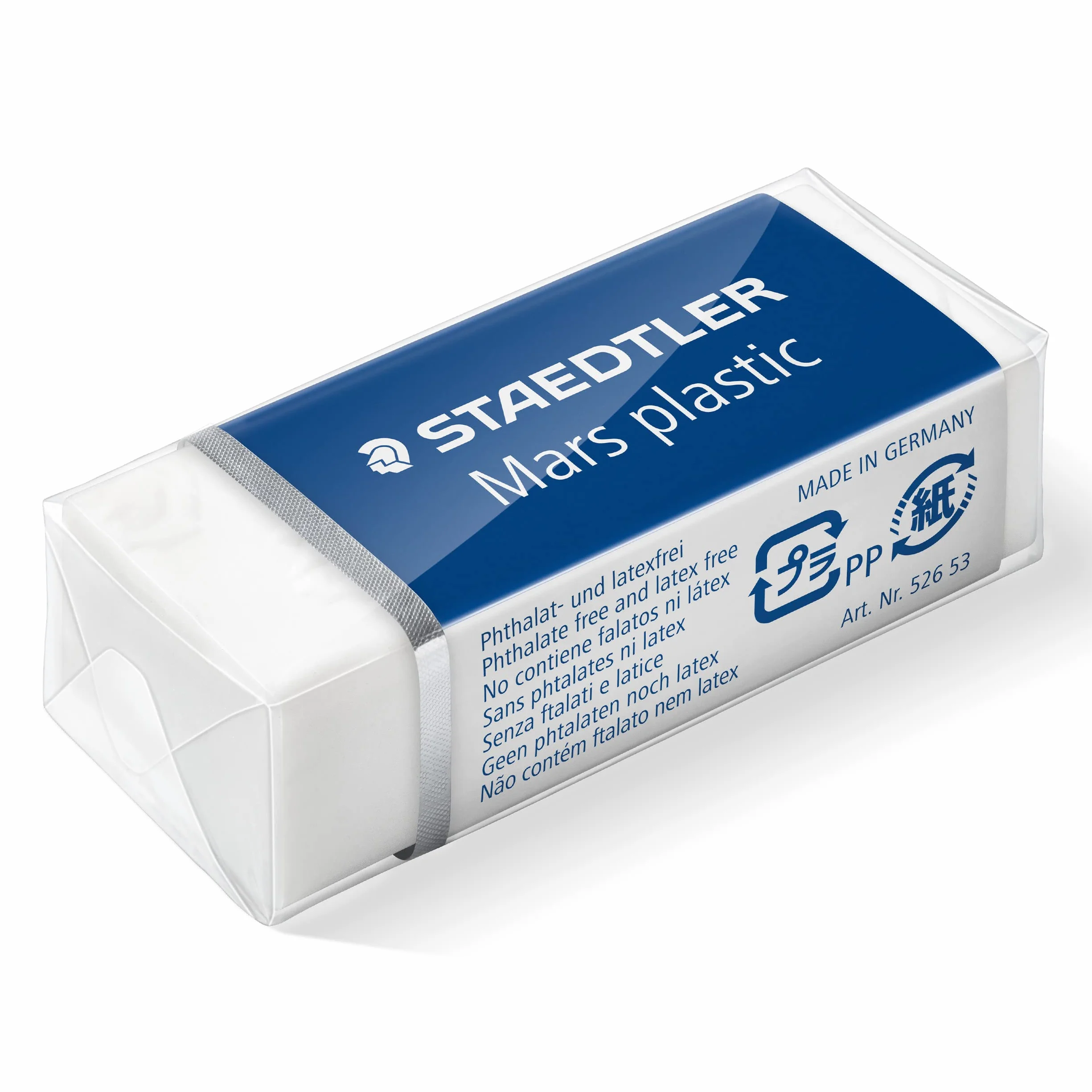 Staedtler Mars Plastic Gomme da Cancellare Set 3 Pezzi Cancelleria Scuola Ufficio