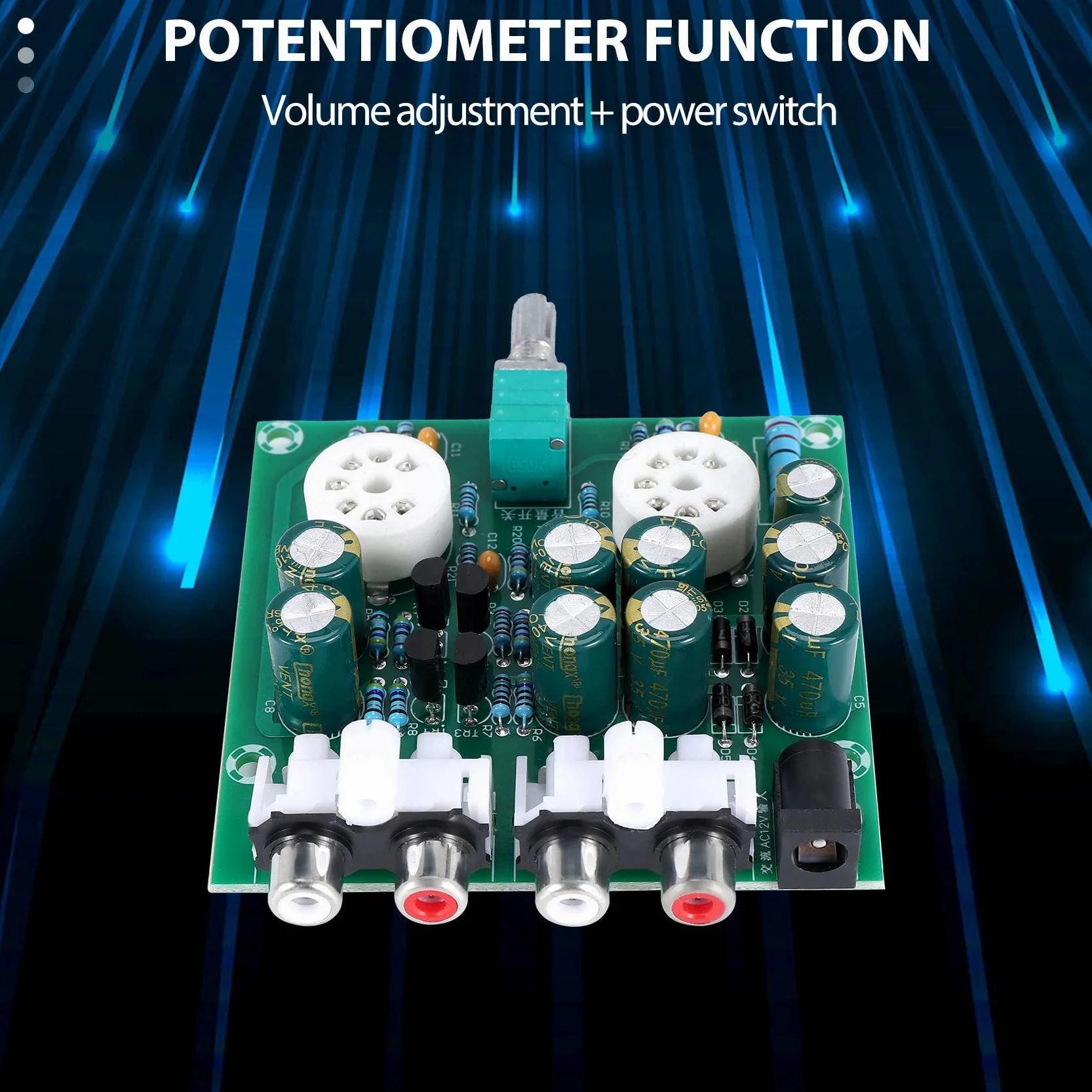 6J1 Preamplificatore Valvolare Amplificatore per Cuffie Buffer Kit DIY con Guscio Trasparente