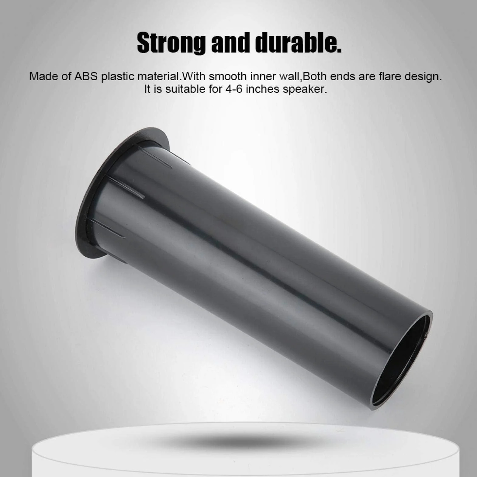 Agatige Tubo Porta Altoparlante 50 mm 2 Pezzi Altoparlante a Parete Interna Liscia in Plastica ABS per 4-6 Pollici