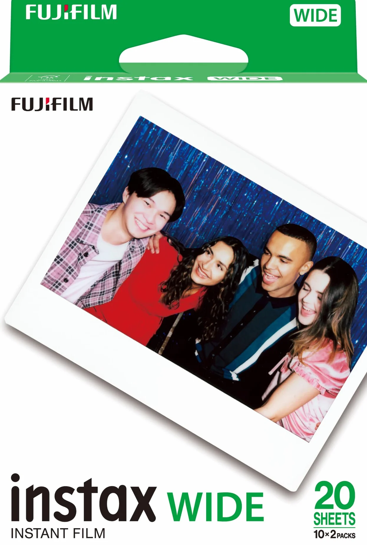 INSTAX WIDE FILM EU 10X2/PK - 20 Foto, Bordo Bianco