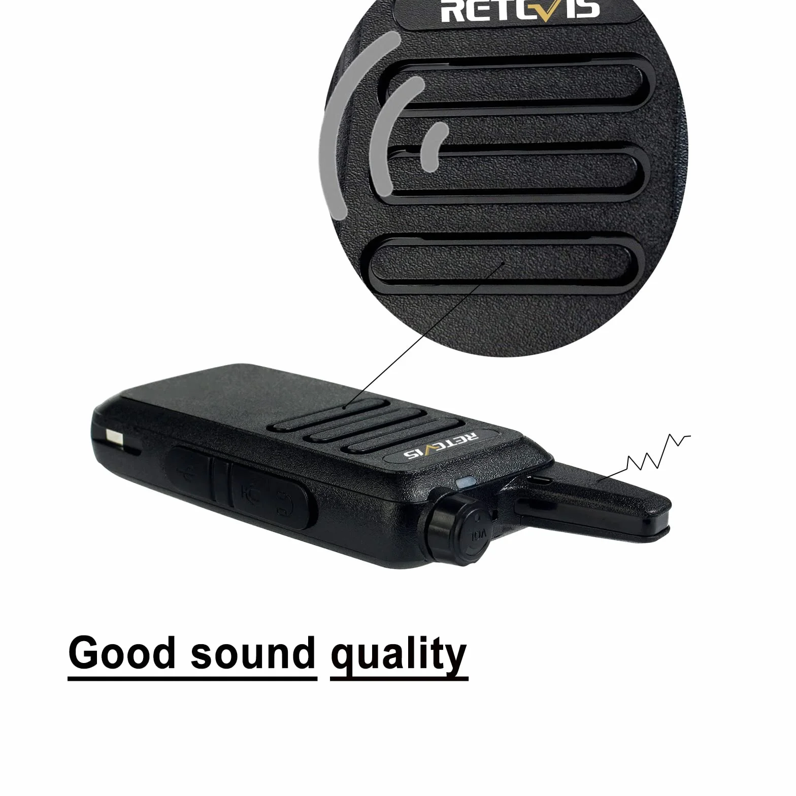 Retevis RT622 Walkie Talkie PMR446 Licenza-libera Mini Ricetrasmittente VOX Portatile Ricaricabili Nero 2 Paia