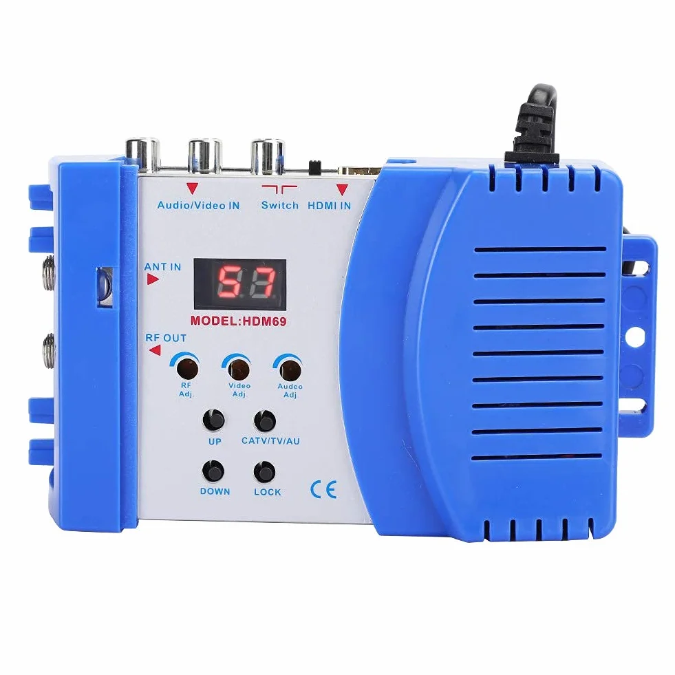 Modulatore HDMI Digitale 1080P Convertitore da AV a RF 100-240V Dual Band VHF/UHF