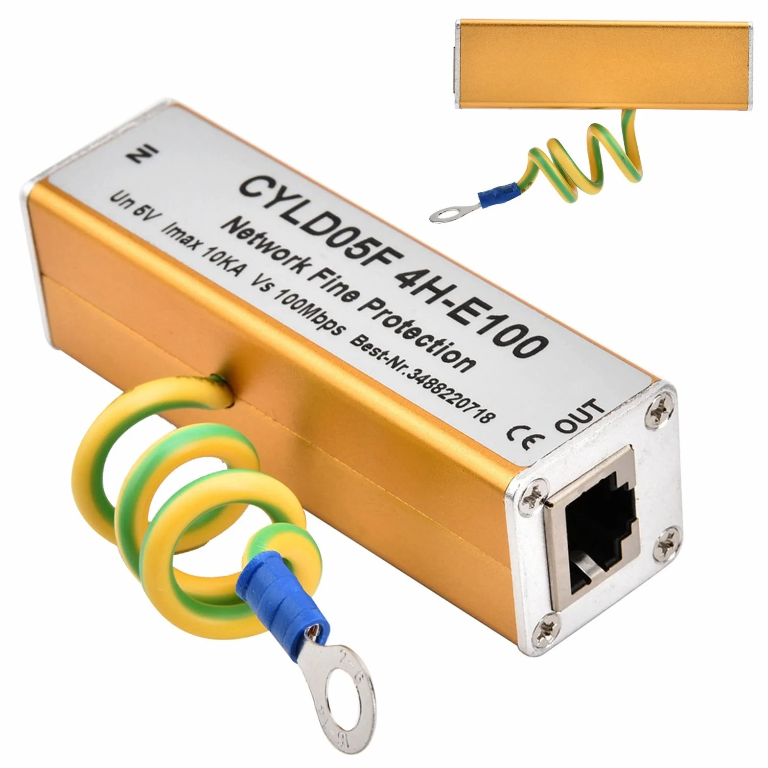 Protezione Contro le Sovratensioni di Rete Ethernet, Adattatore RJ45 RJ11 Parafulmini 5V, Soppressore di Fulmini