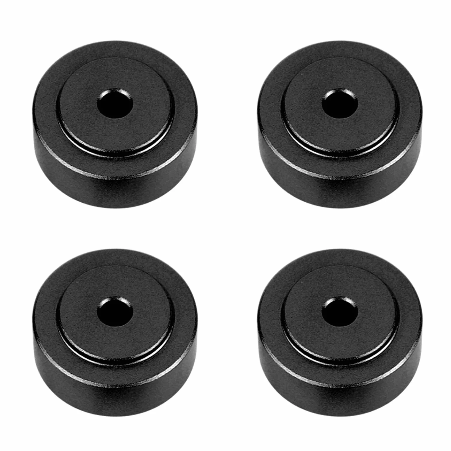 Piedi per Altoparlanti Giradischi Amplificatore Lega Alluminio 4 Pezzi 20x8 mm Nero