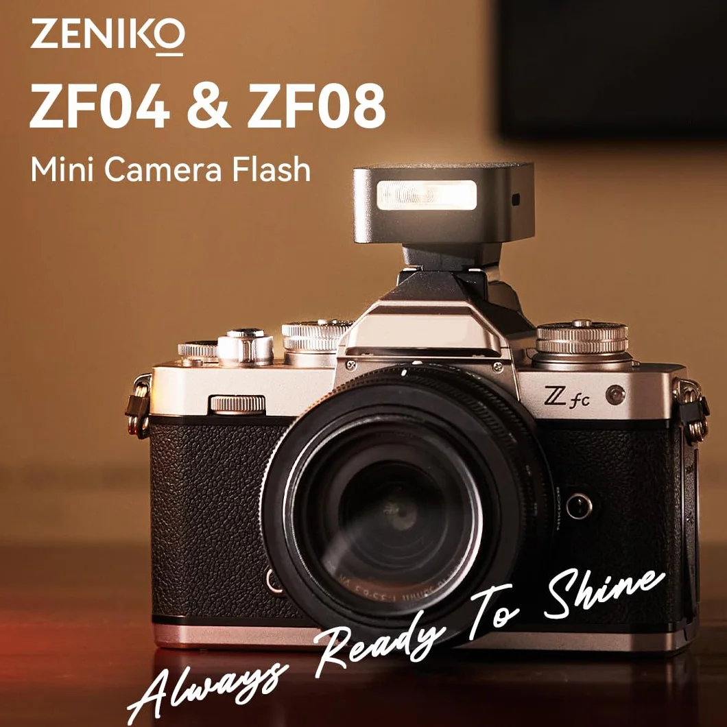 Zeniko ZF08 Flash per Fotocamera GN16 CCT 6500K Supporto Hot Shoe Universale Riciclaggio Veloce 3S