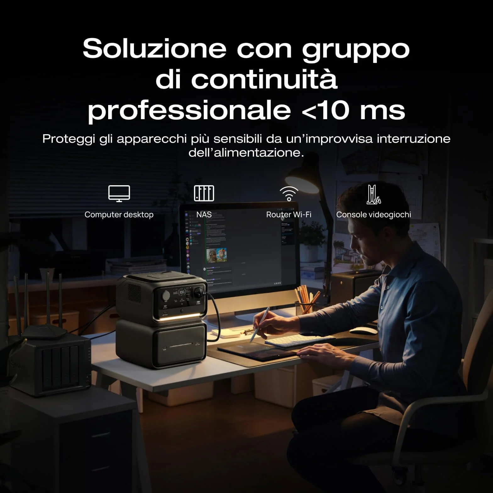 ECOFLOW Power Station portatile RIVER 3 Max Plus (wireless), batteria LFP da 286 Wh e power bank da 5.000 mAh, design modulare, uscita fino a 1200 W, espandibile a 858 Wh, generatore solare per